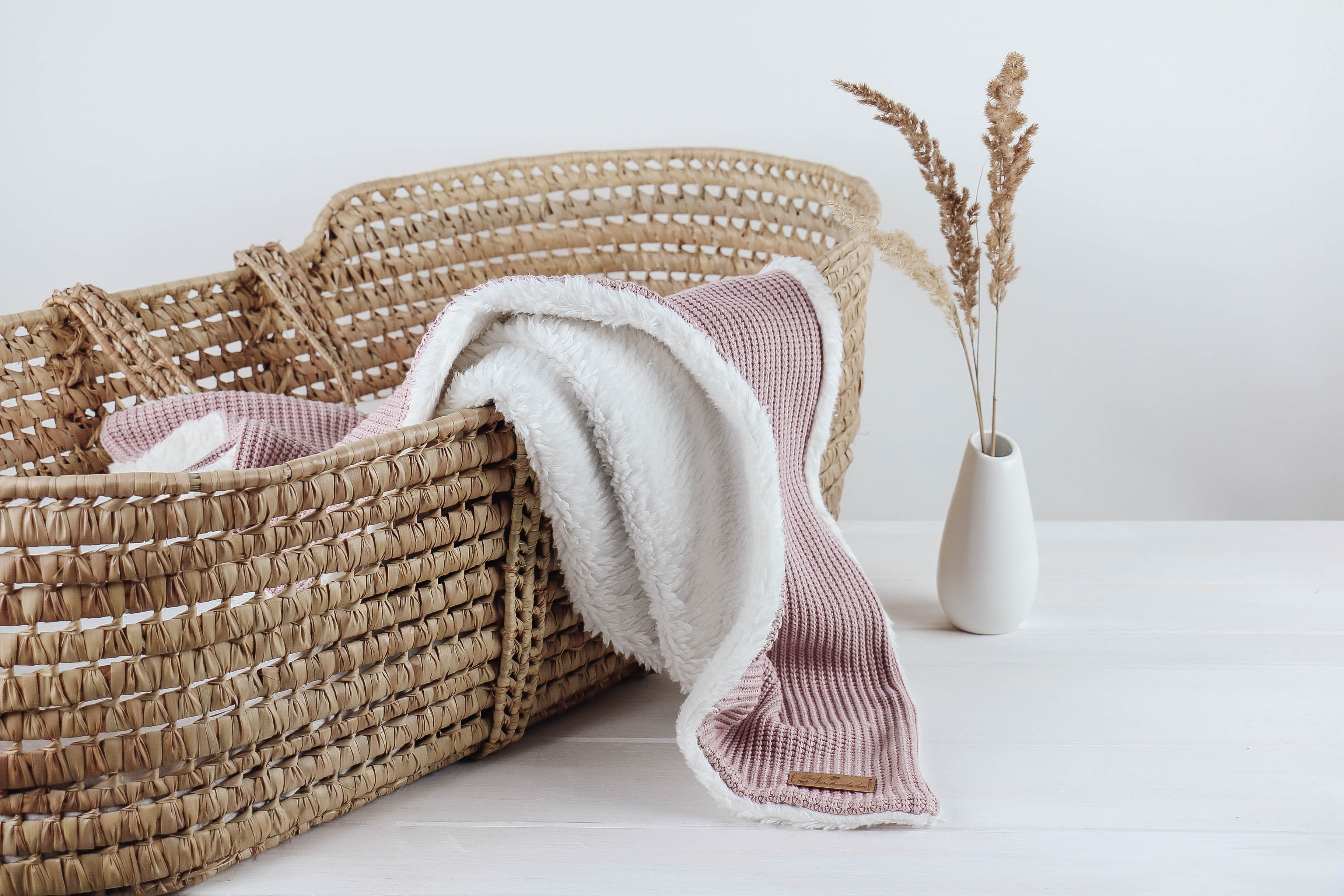 Nischenladen-289 Babydecke Strick rosa