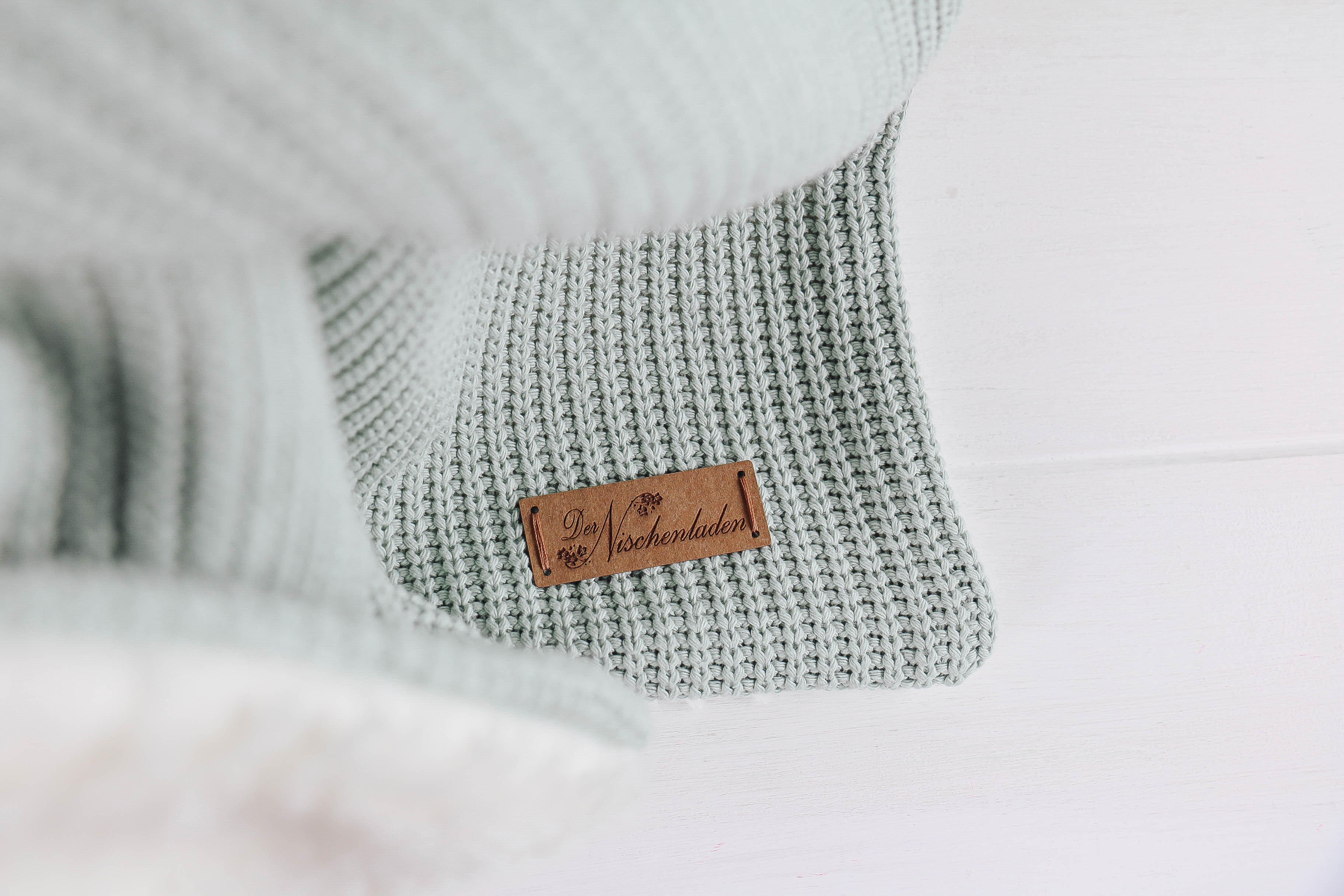 Nischenladen-293 Babydecke Strick mint