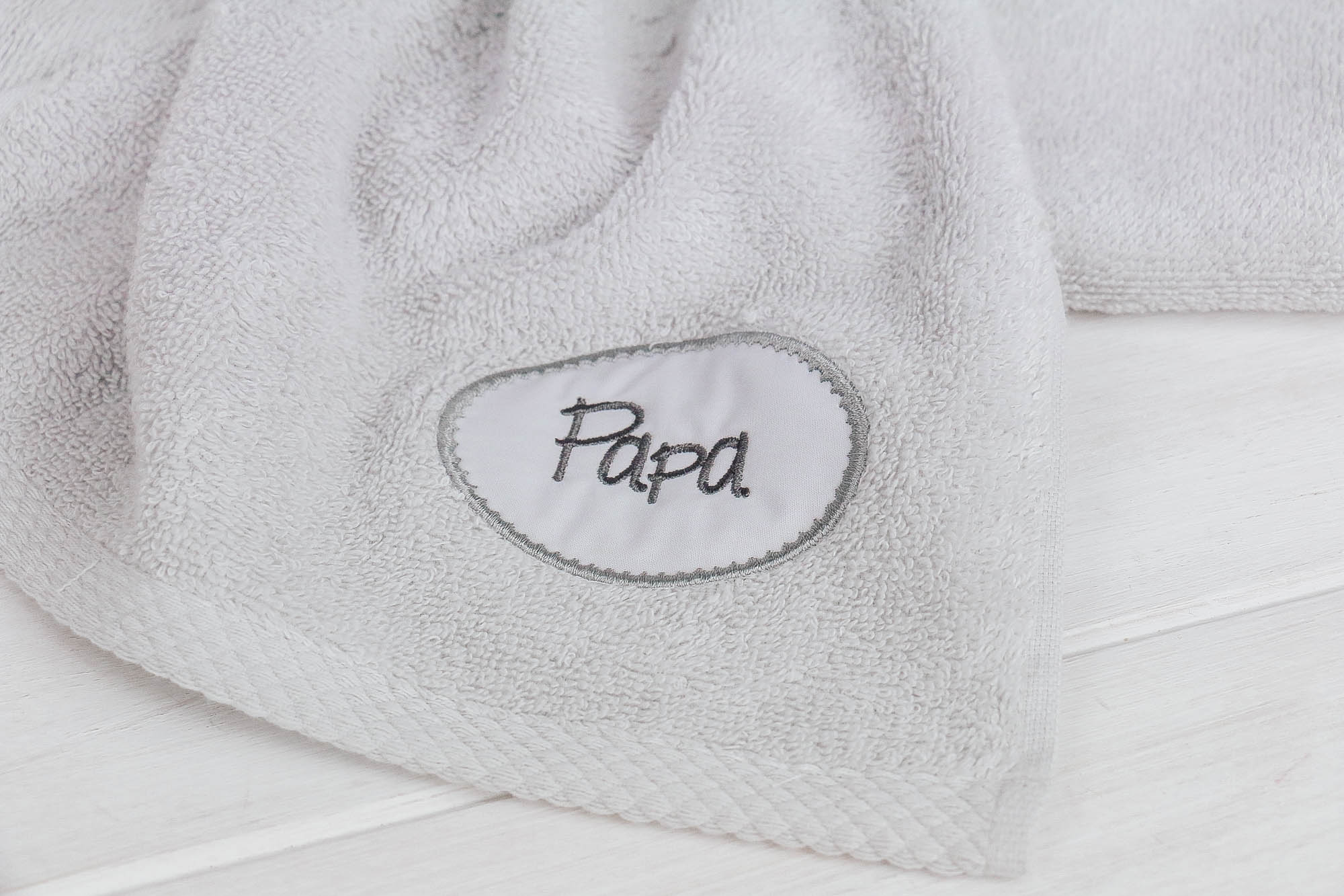 IMG_9985 Gästehandtuch *Papa* grau