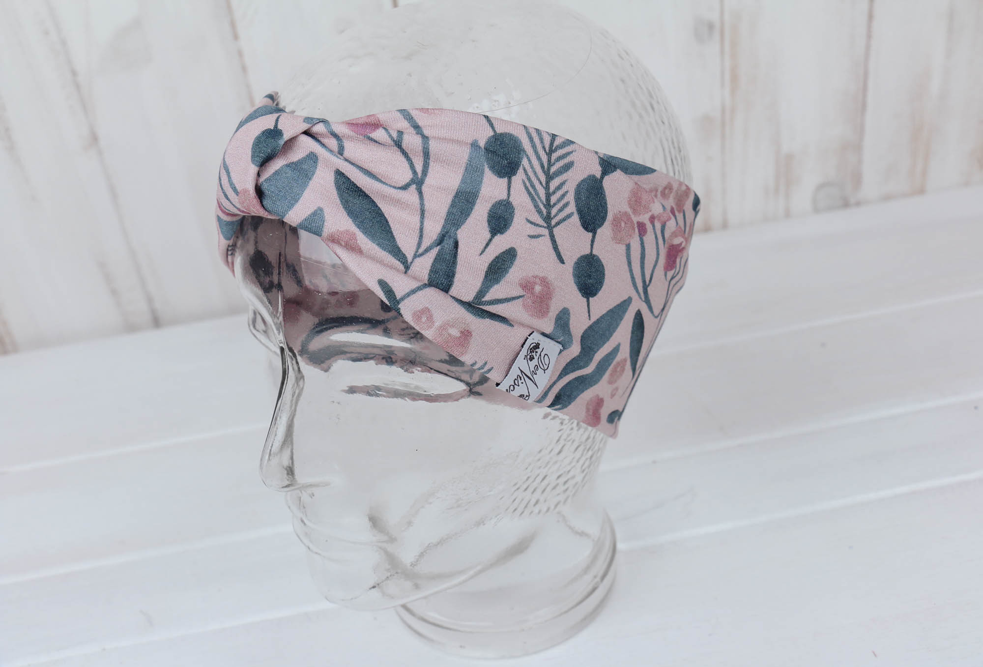 Jersey Stirnband Blatt & Blüte *altrosa*