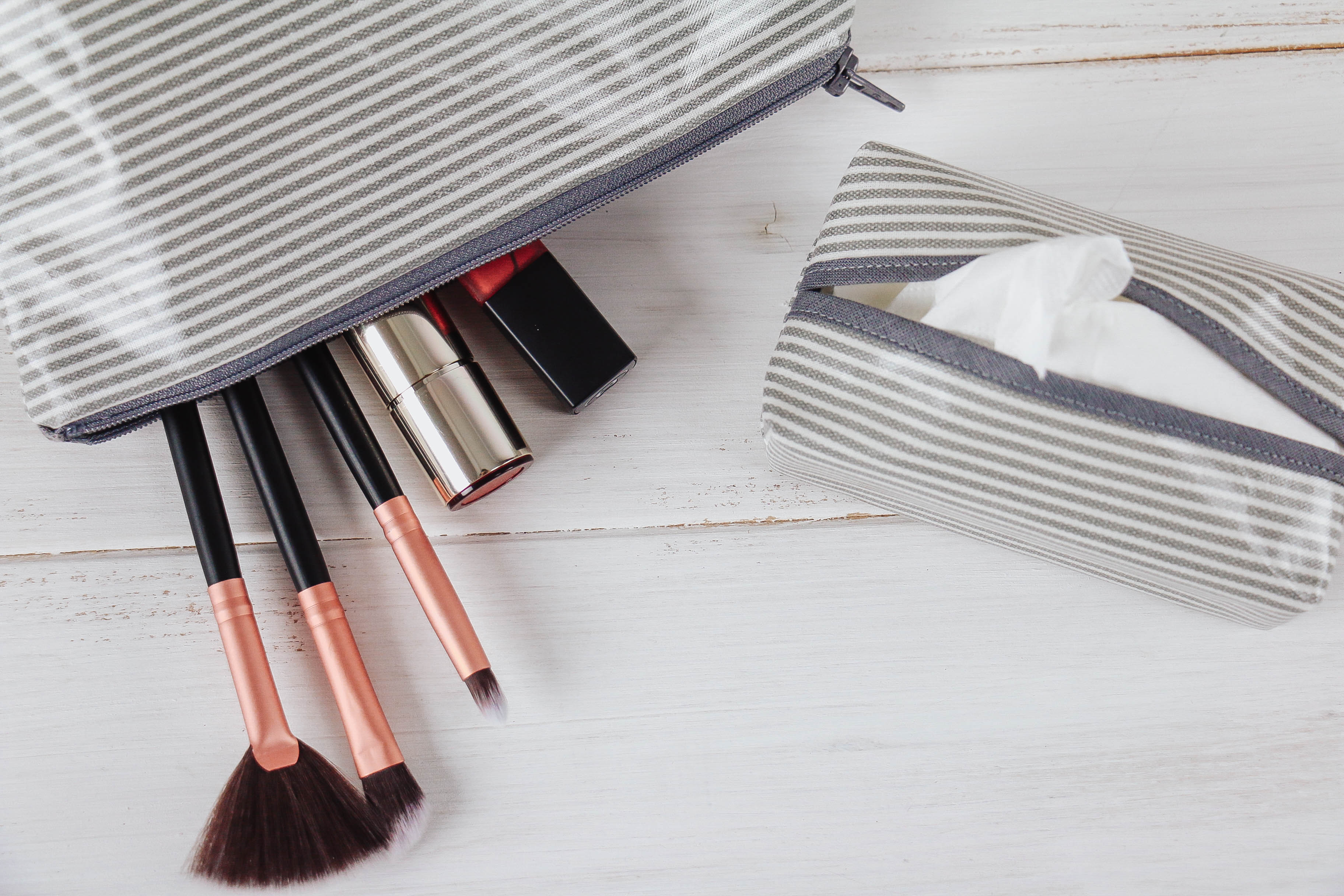 nischenladen-88dtNP34irdPf67 Wachstuchtäschchen Streifen grau