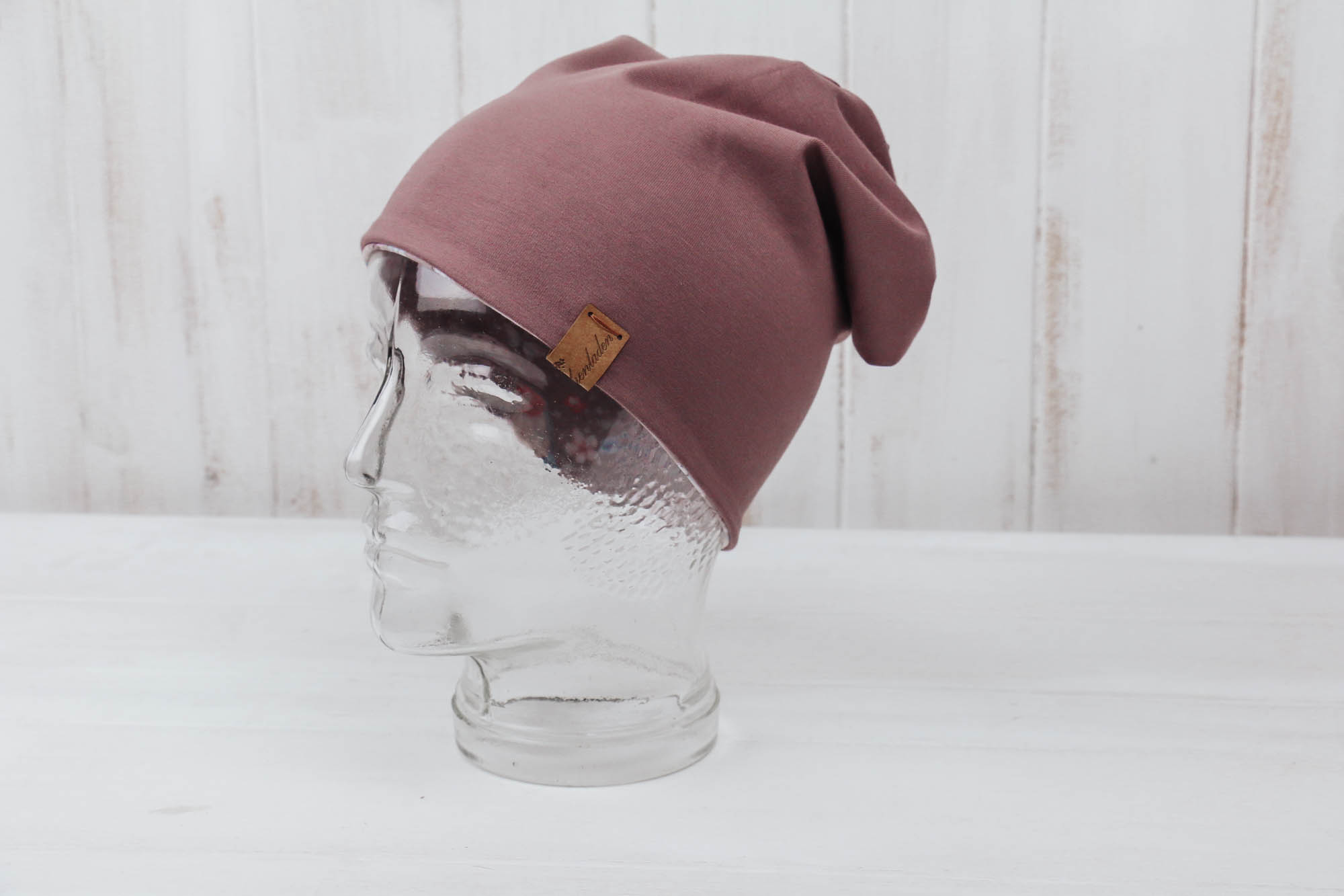 Jersey Haube *little bird* mauve/rosa
