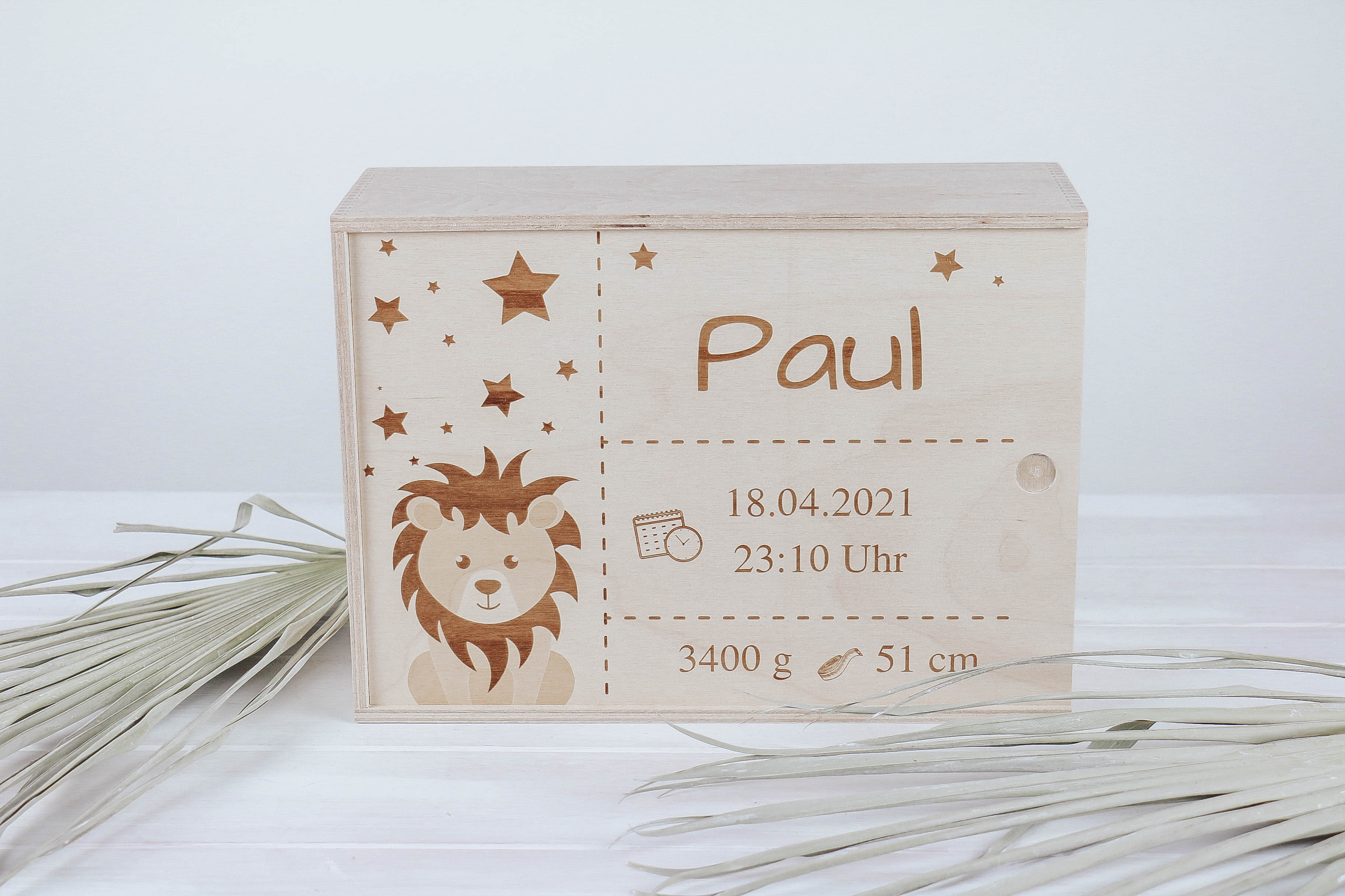 Nischenladen-576wJr0KXh5xH3N Erinnerungsbox Löwe personaliersiert