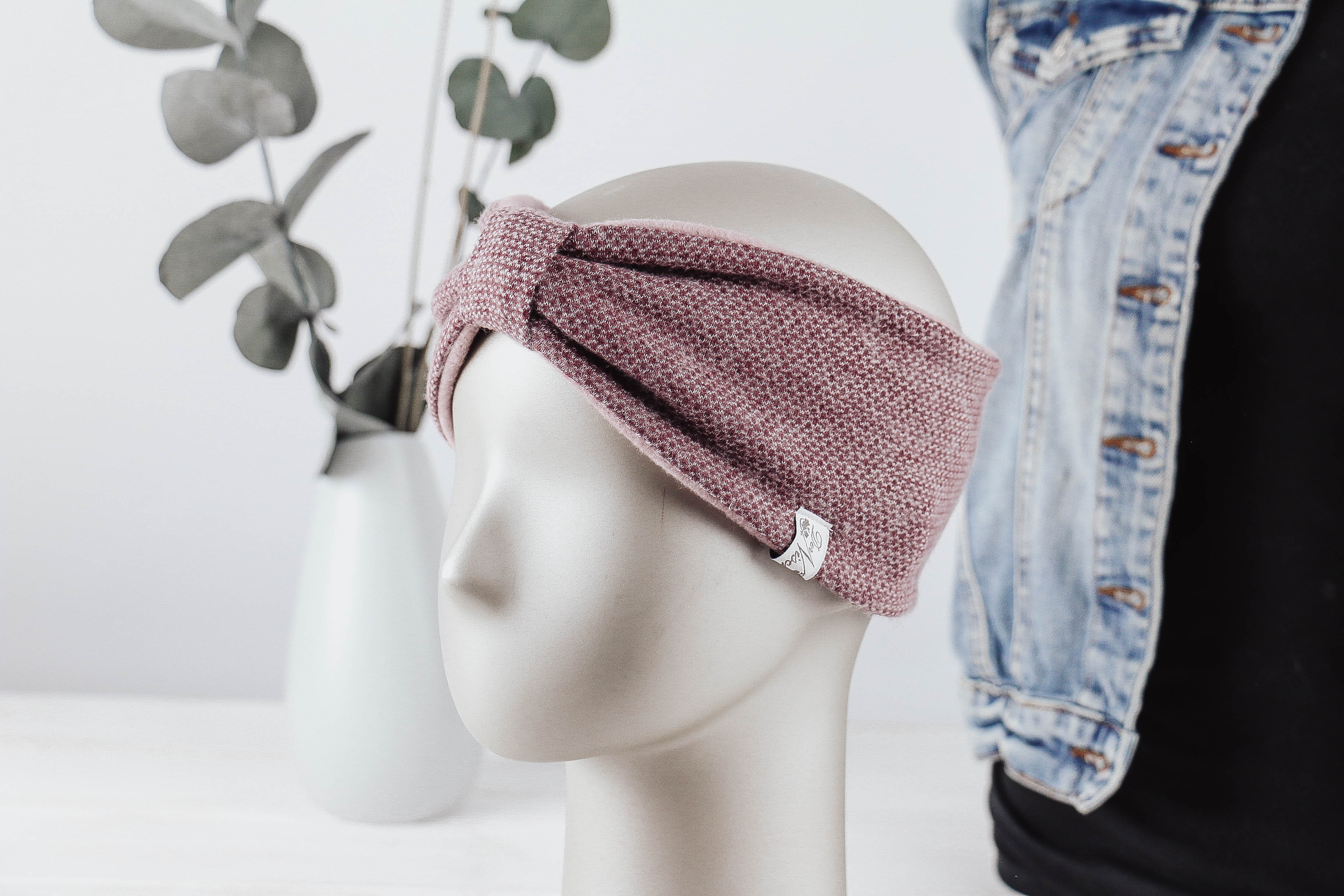 Stirnband mit Schlaufe bordeaux