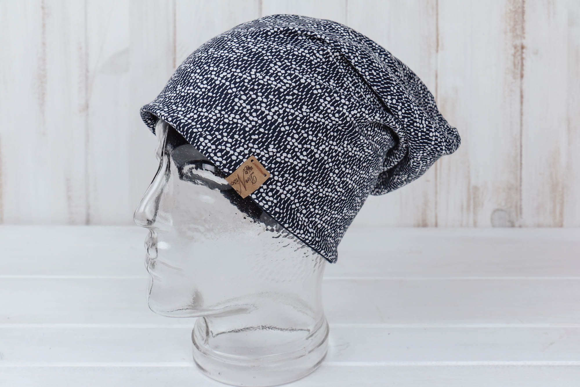 Jersey Haube *navy & white*