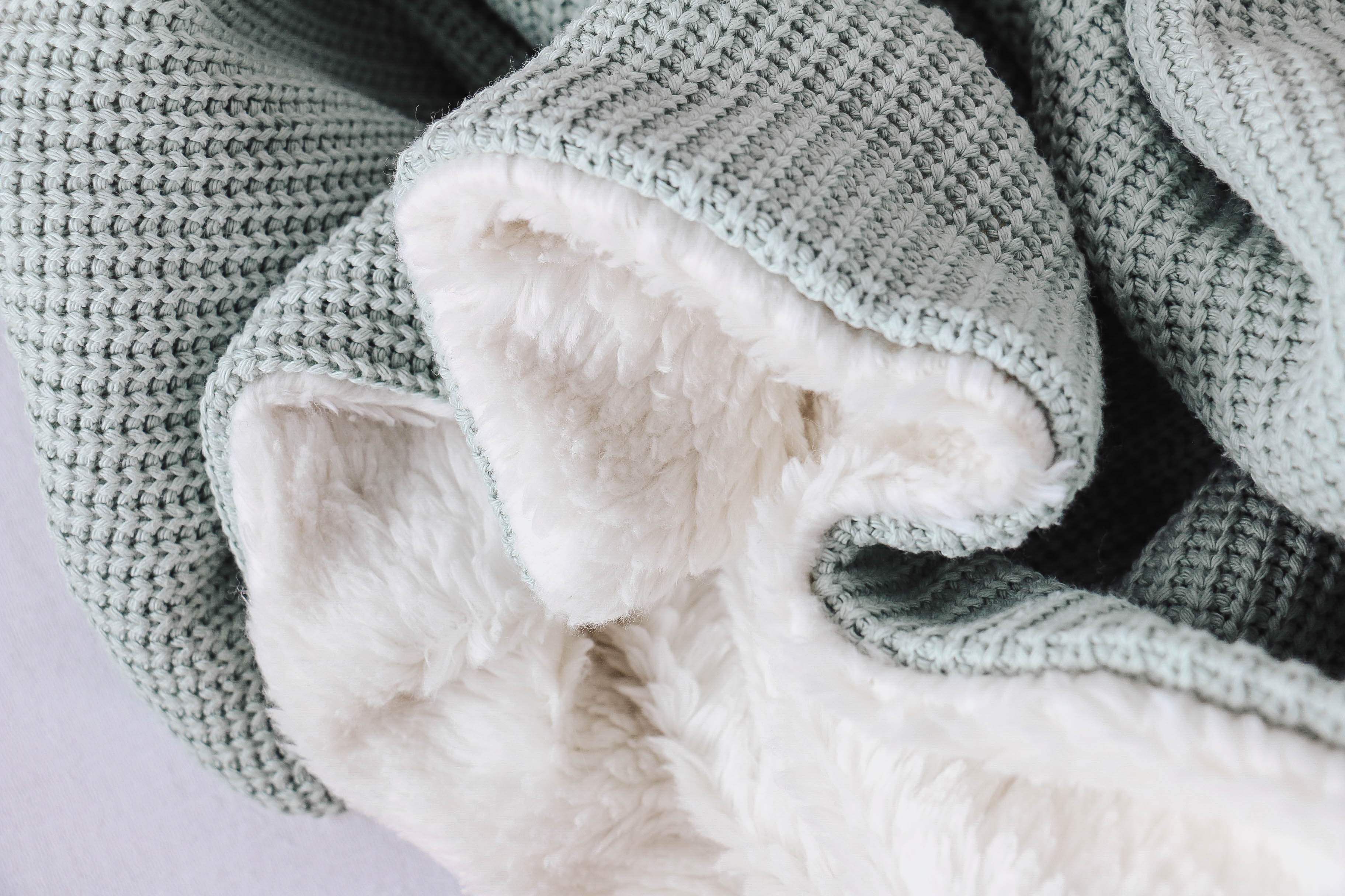 Nischenladen-294 Babydecke Strick mint