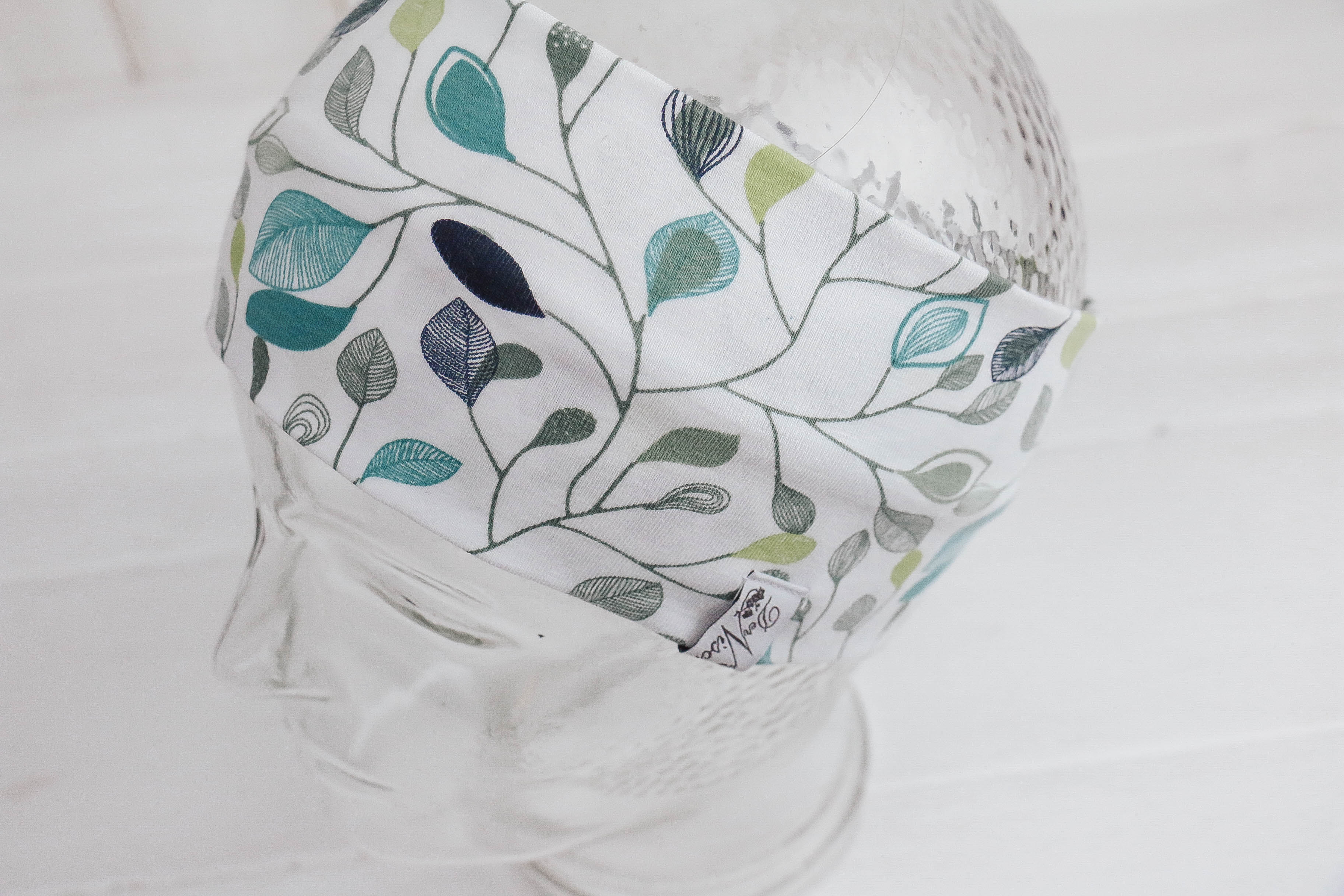 IMG_9158 Jersey Stirnband *Blättertanz weiß*