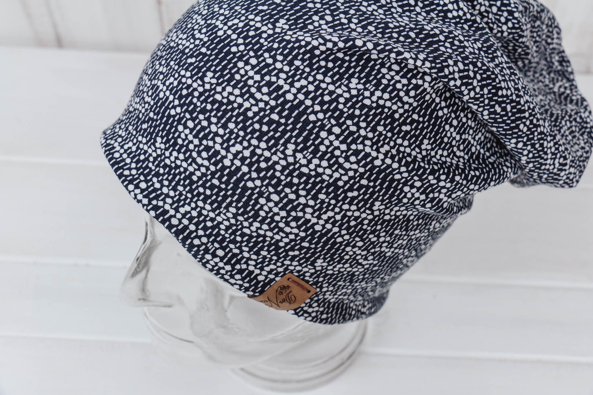 Jersey Haube *navy & white*