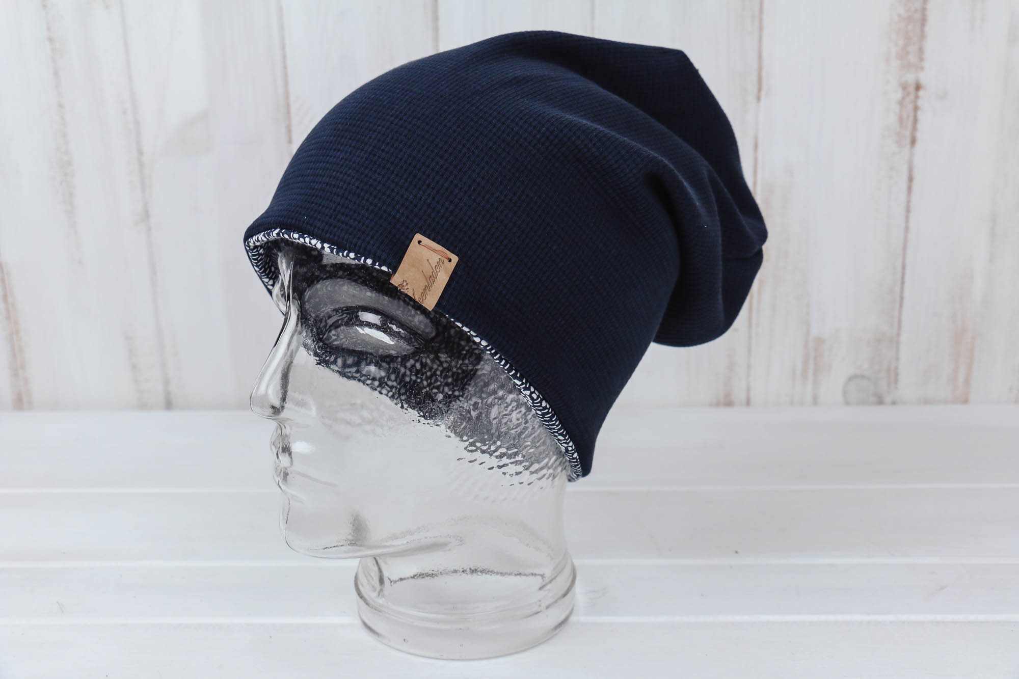 Jersey Haube *navy & white*