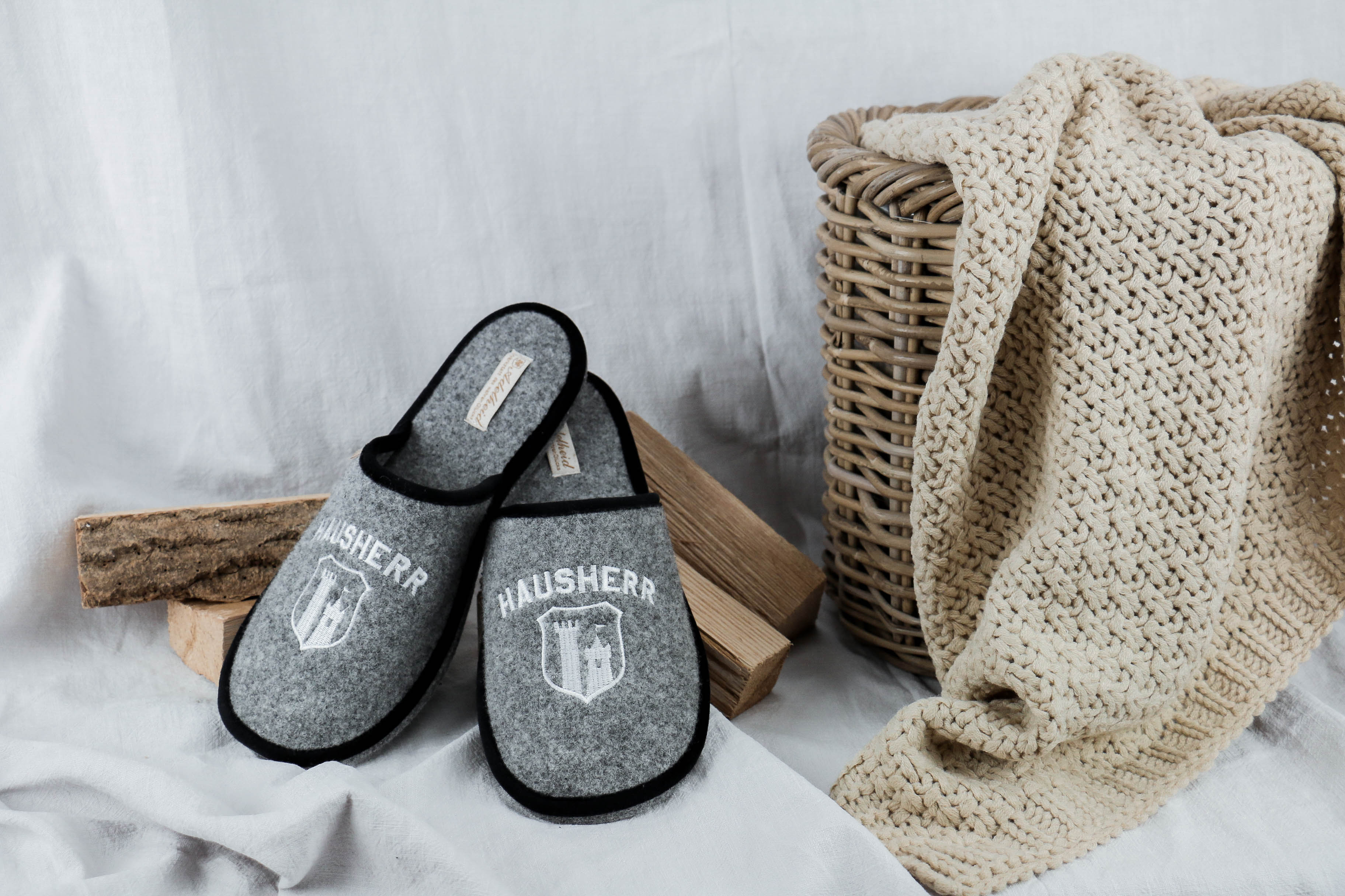 Nischenladen-123 Filzpantoffeln "Hausherr"