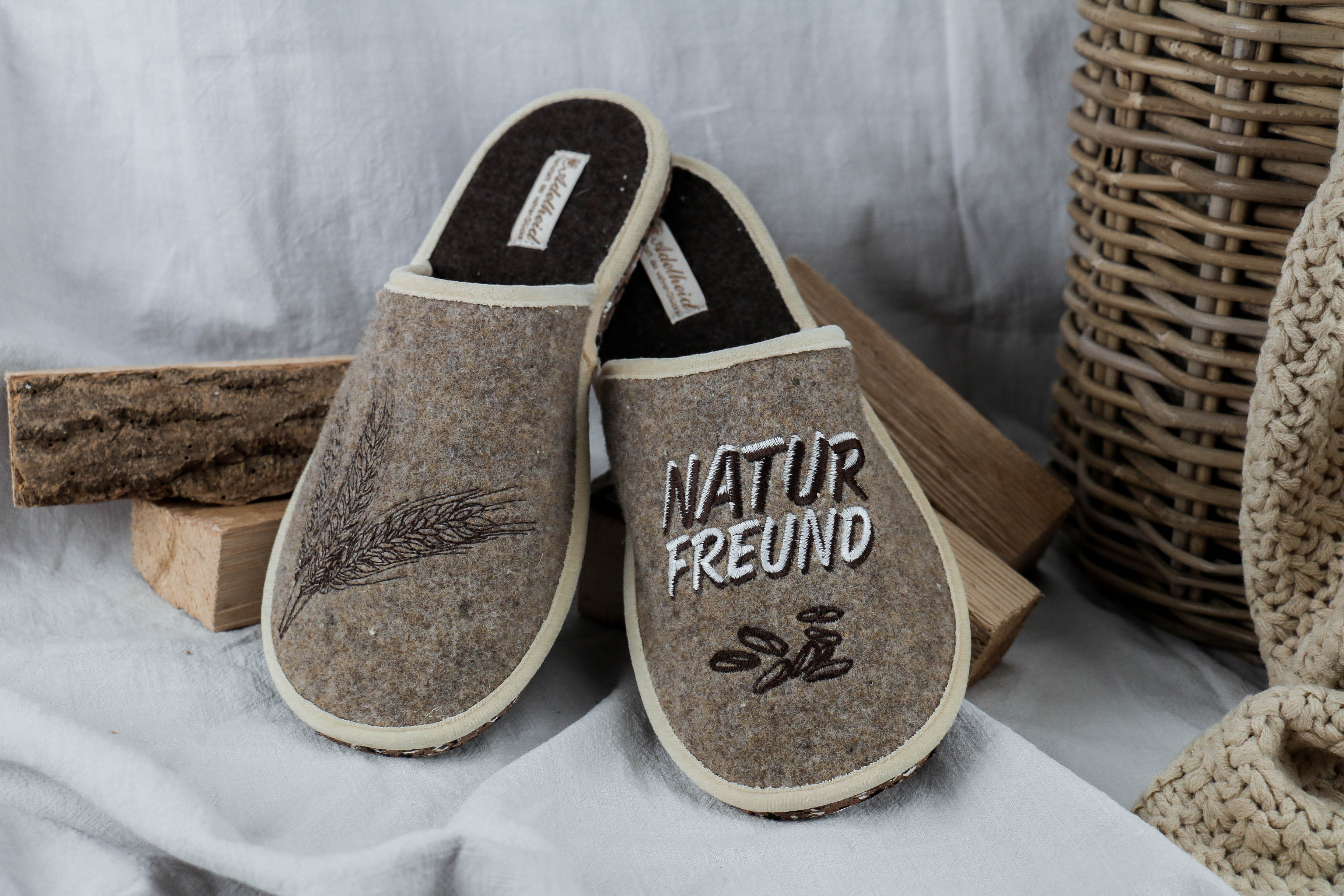 Nischenladen-131C45sL7M9ulrjt Filzpantoffeln "Naturfreund"
