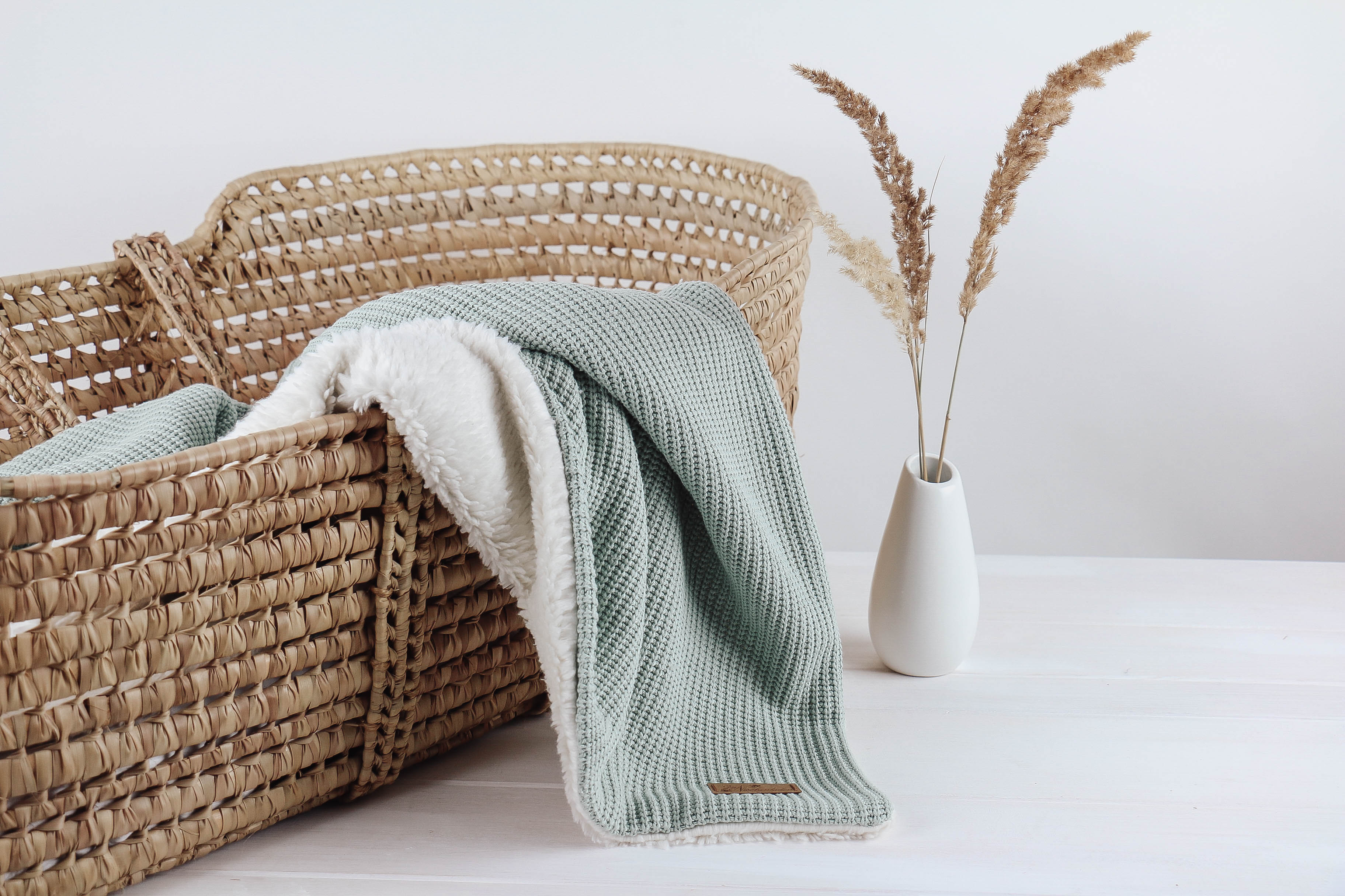 Nischenladen-292 Babydecke Strick mint