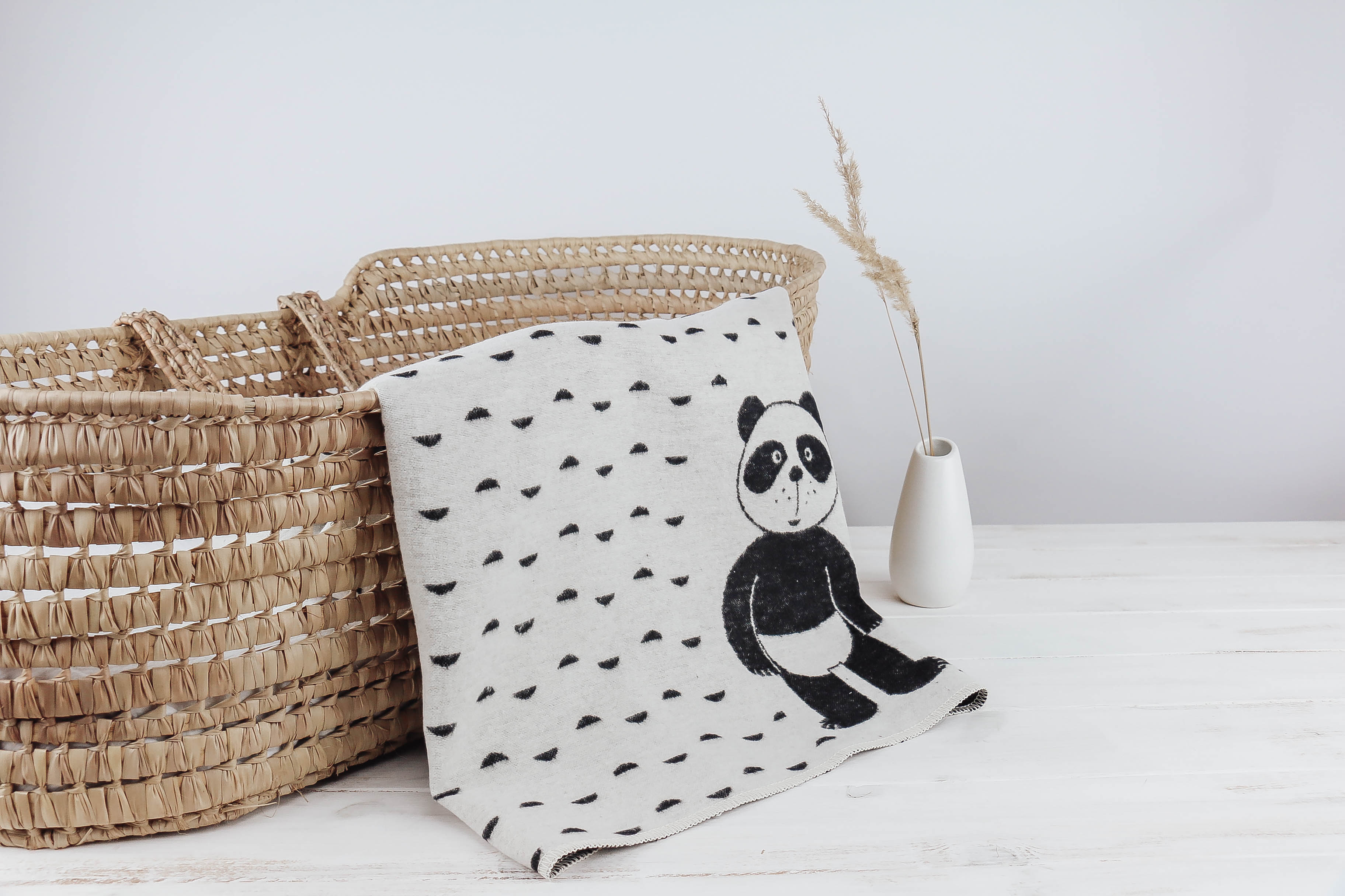 der-nischenladen-14dCGPZmmWGriJF Babydecke Panda schwarz-natur