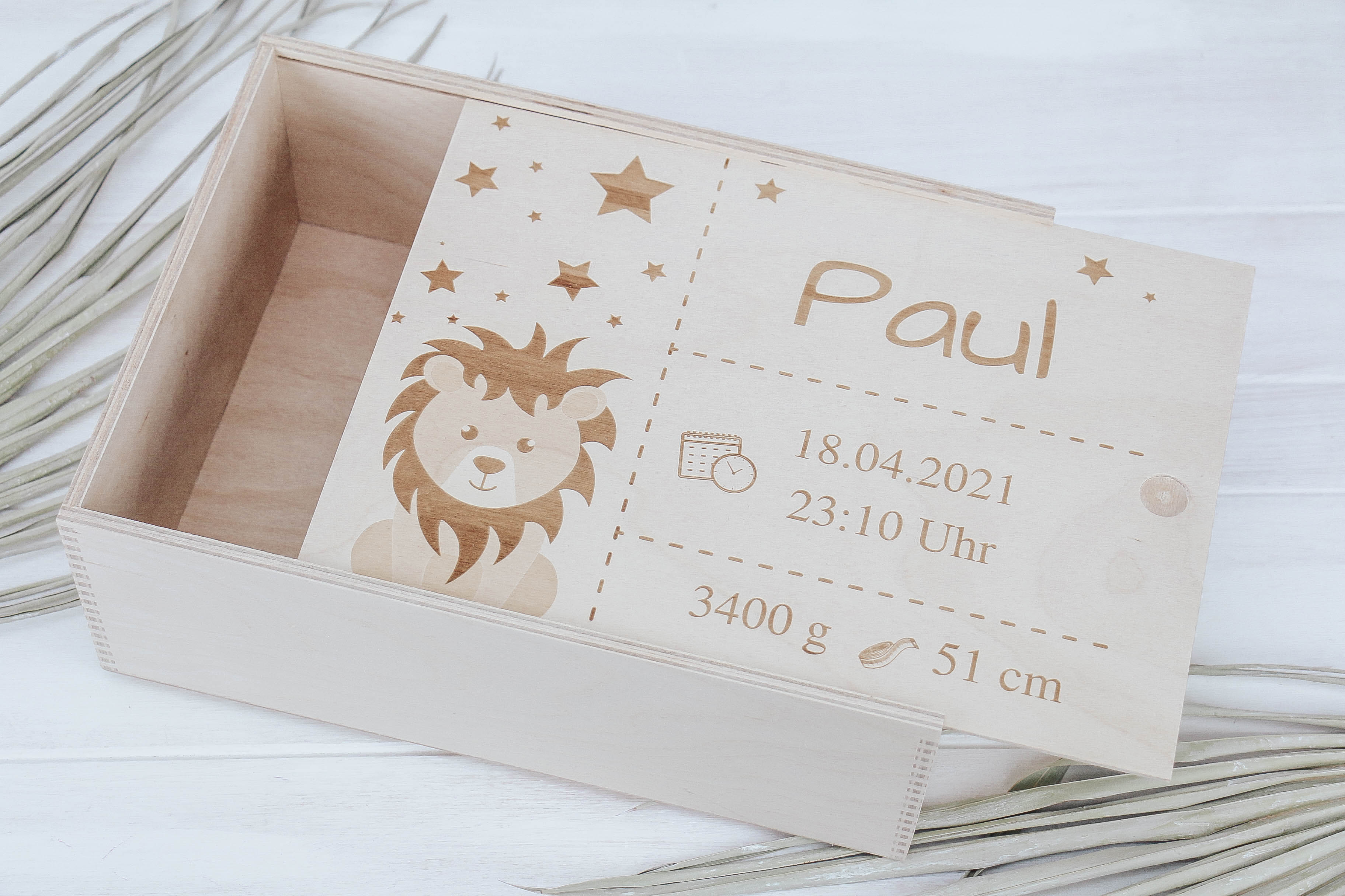 Nischenladen-70kyDMk57JB8Nx2 Erinnerungsbox Löwe personaliersiert