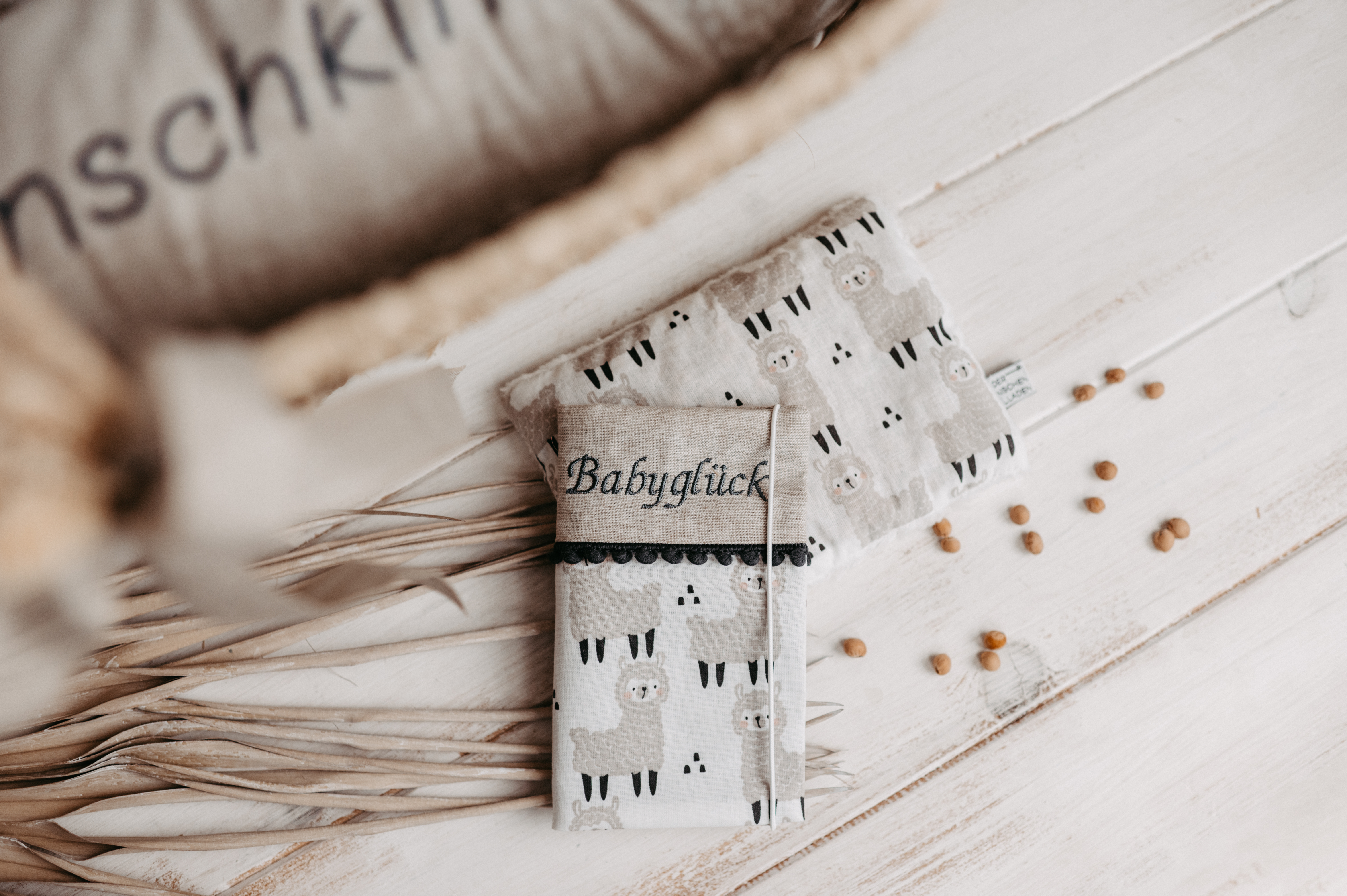 Kirschkernkissen Lama taupe Kirschkernkissen Lama taupe