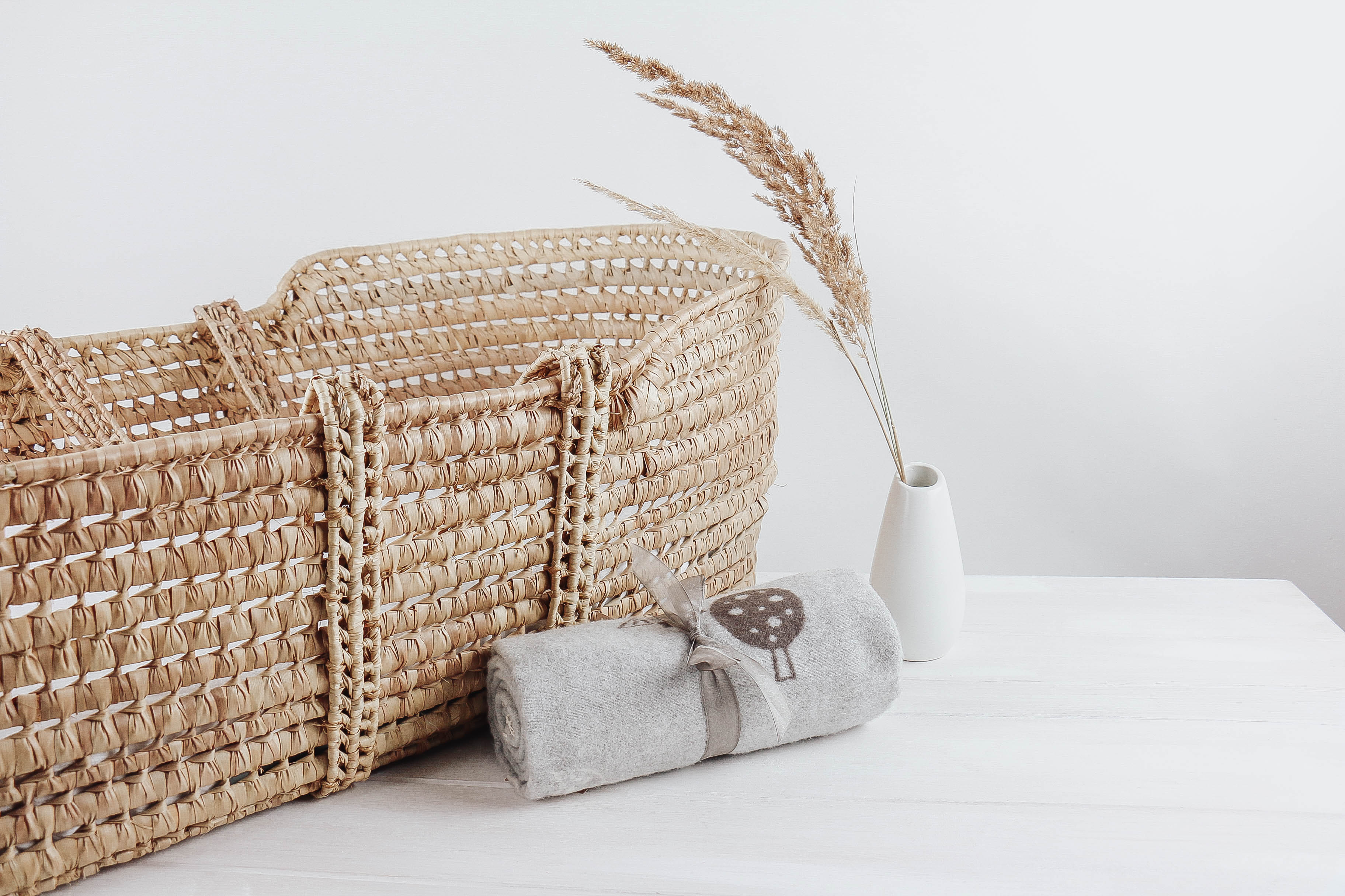 Nischenladen-3 Babydecke Waldtiere grau