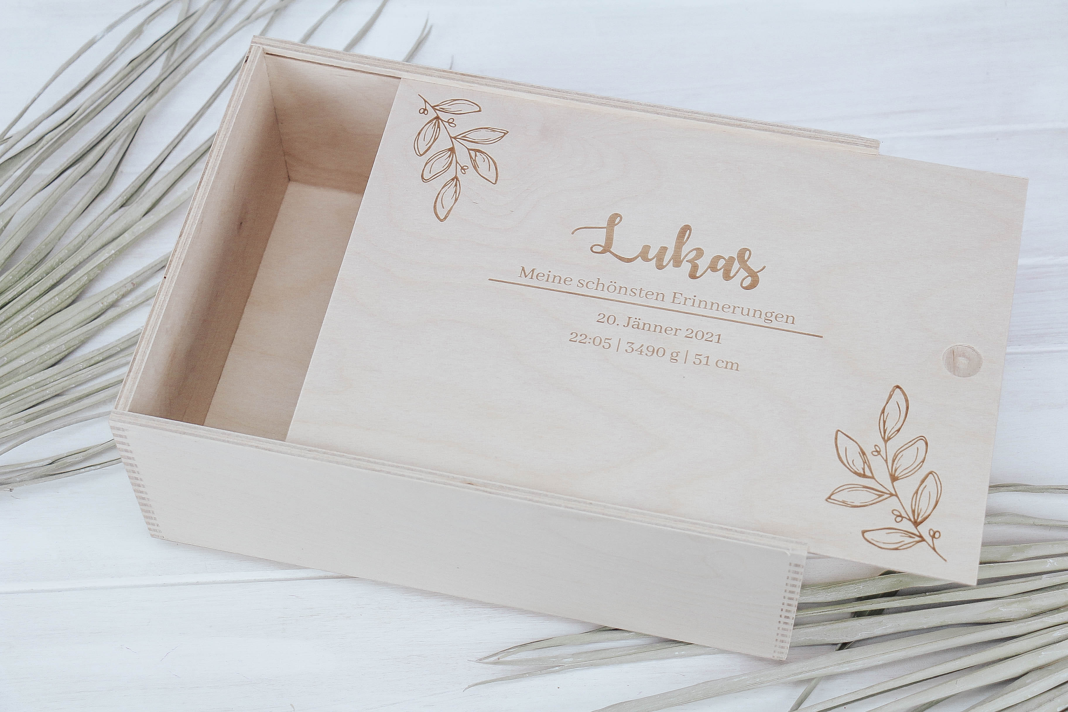 Nischenladen-71CACxr3F8CyKMN Erinnerungsbox Blätter personaliersiert