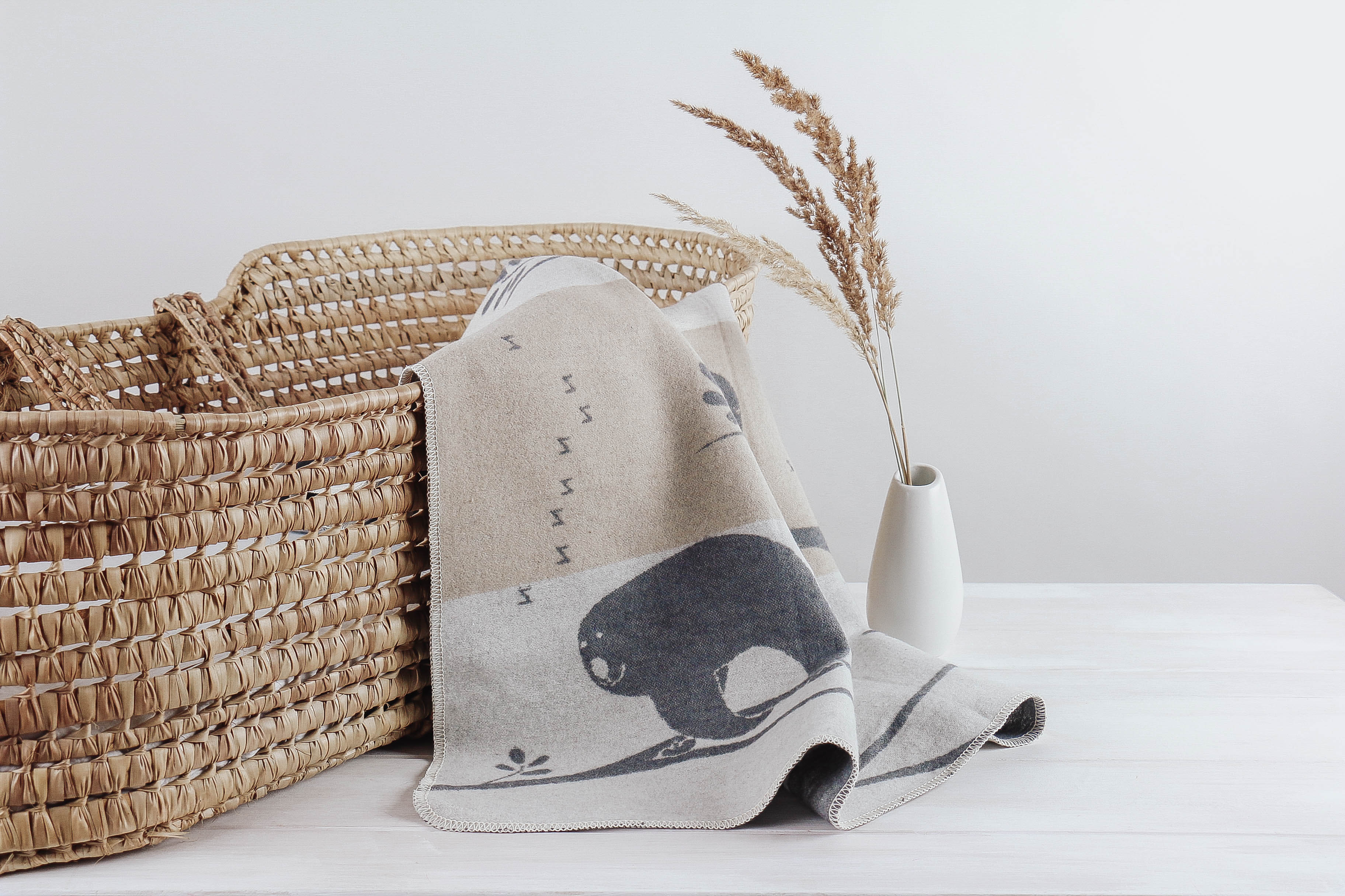 Nischenladen-71ptFE47Dczm78q Babydecke Faultier grau