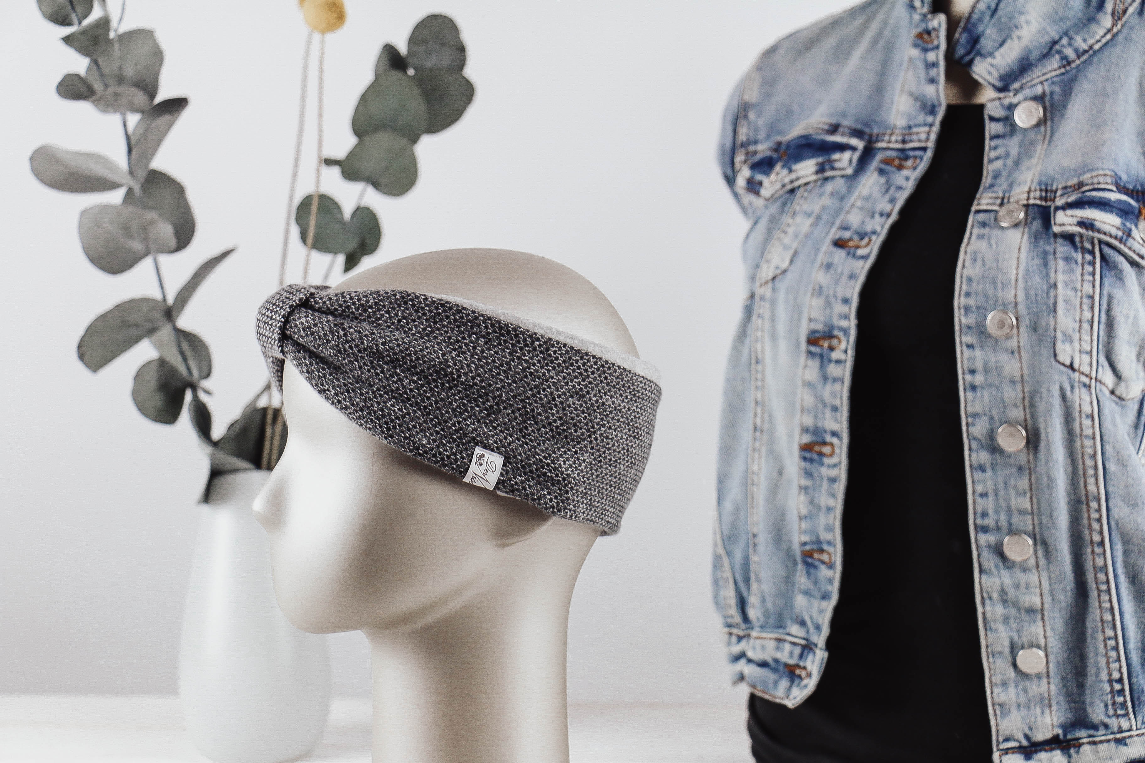 der-nischenladen-42ThMCEhWSQnYgp Stirnband mit Schlaufe dunkelgrau