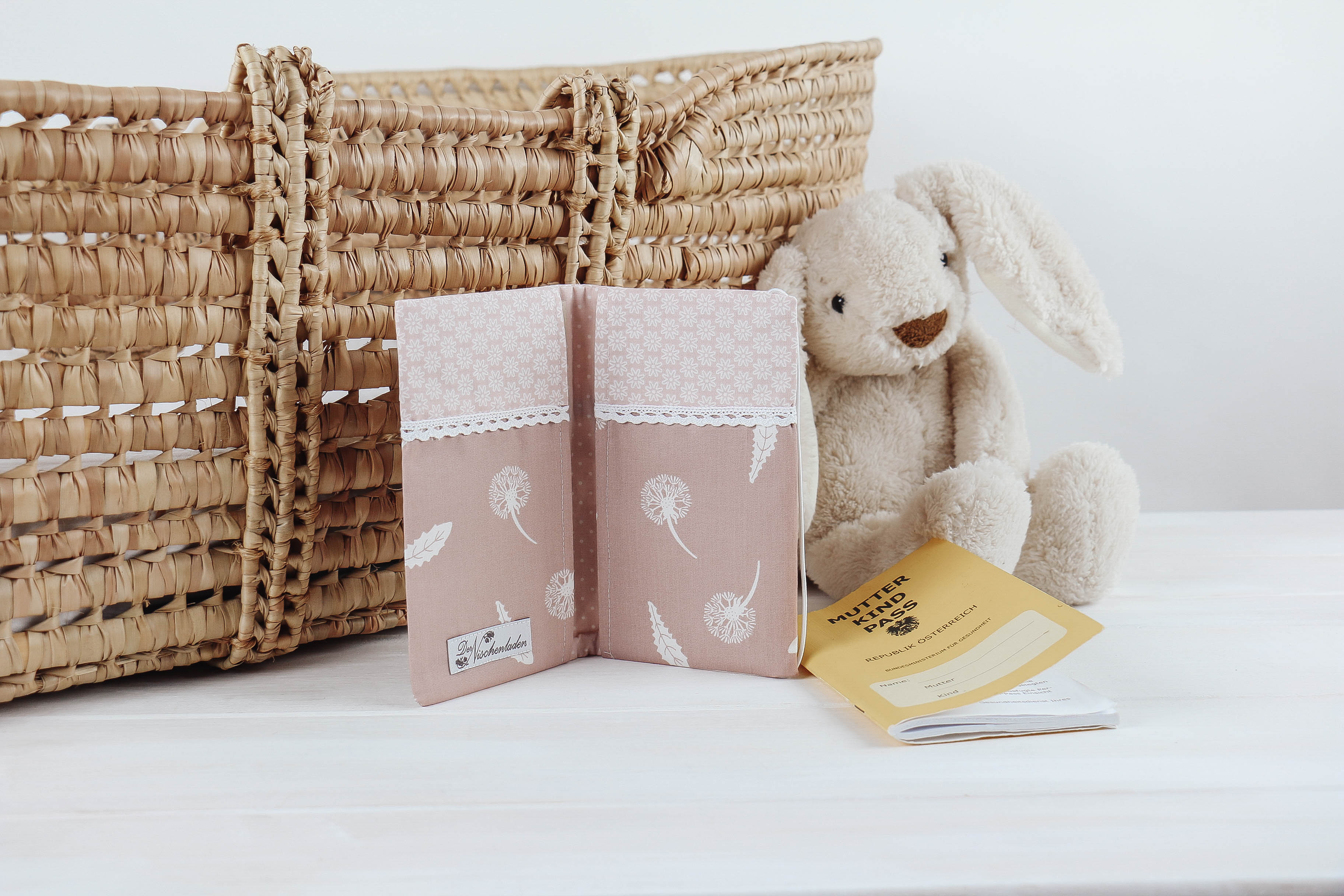 Nischenladen-47 Mutter-Kind-Passhülle Pusteblume altrosa