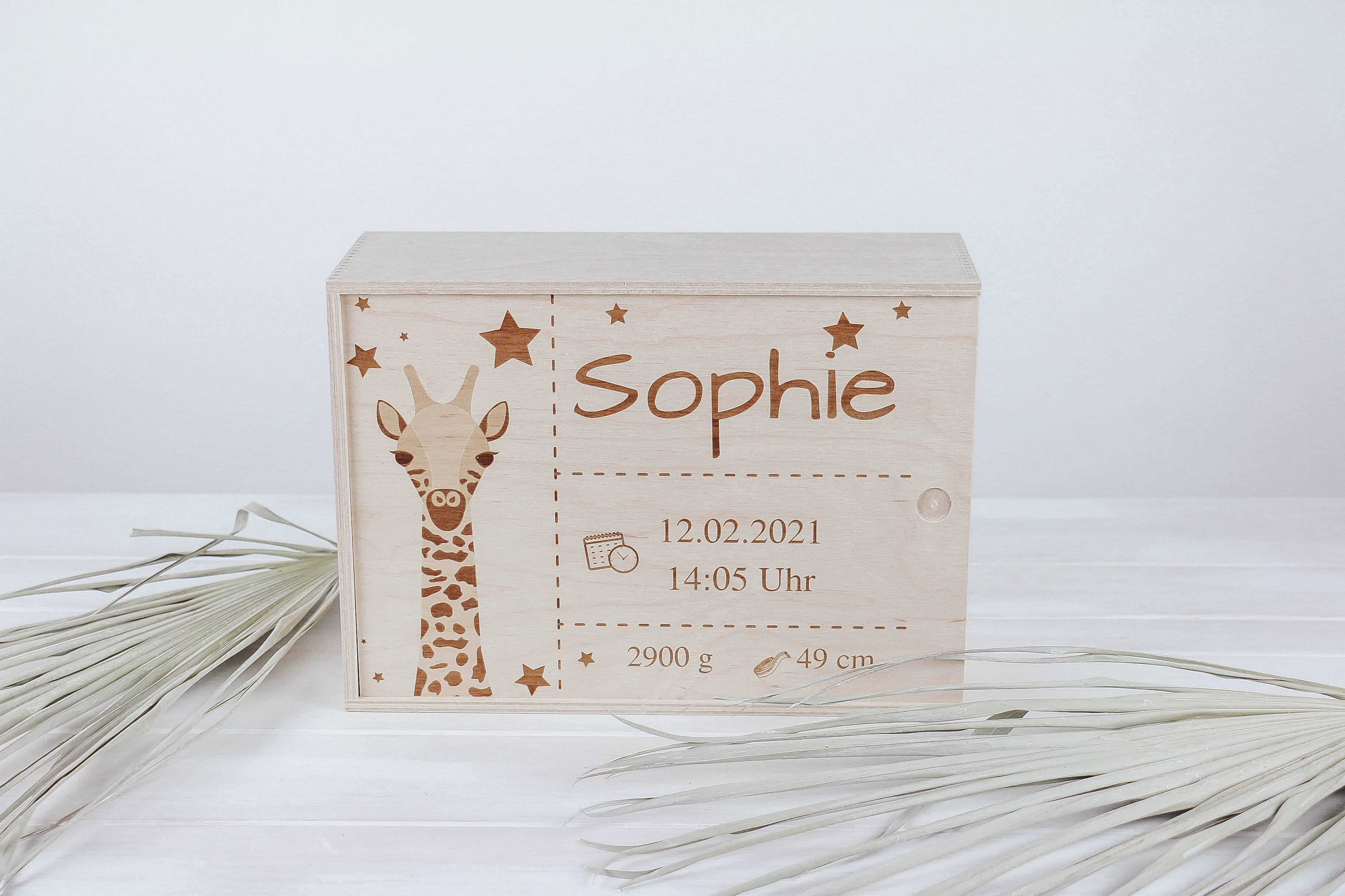 Nischenladen-59fDOEmUvMzJymC Erinnerungsbox Giraffe personaliersiert