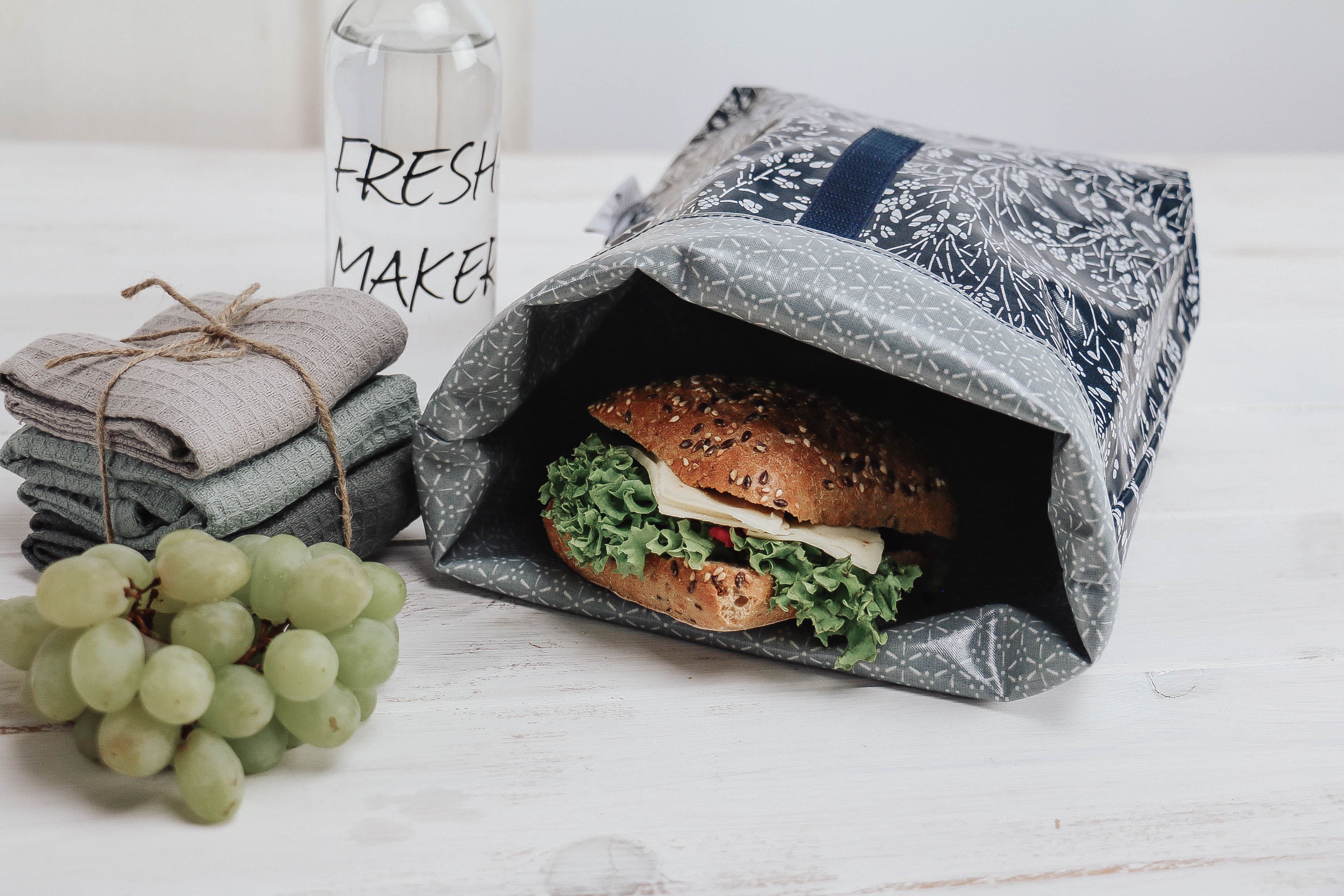 Lunchbag blue Nature