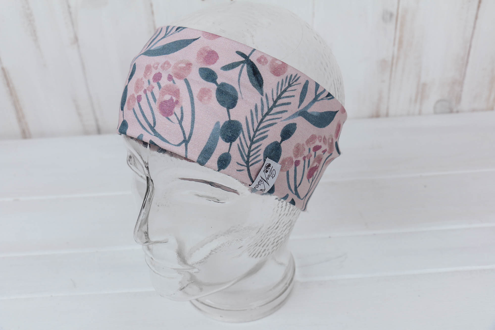 Jersey Stirnband Blatt & Blüte *altrosa*