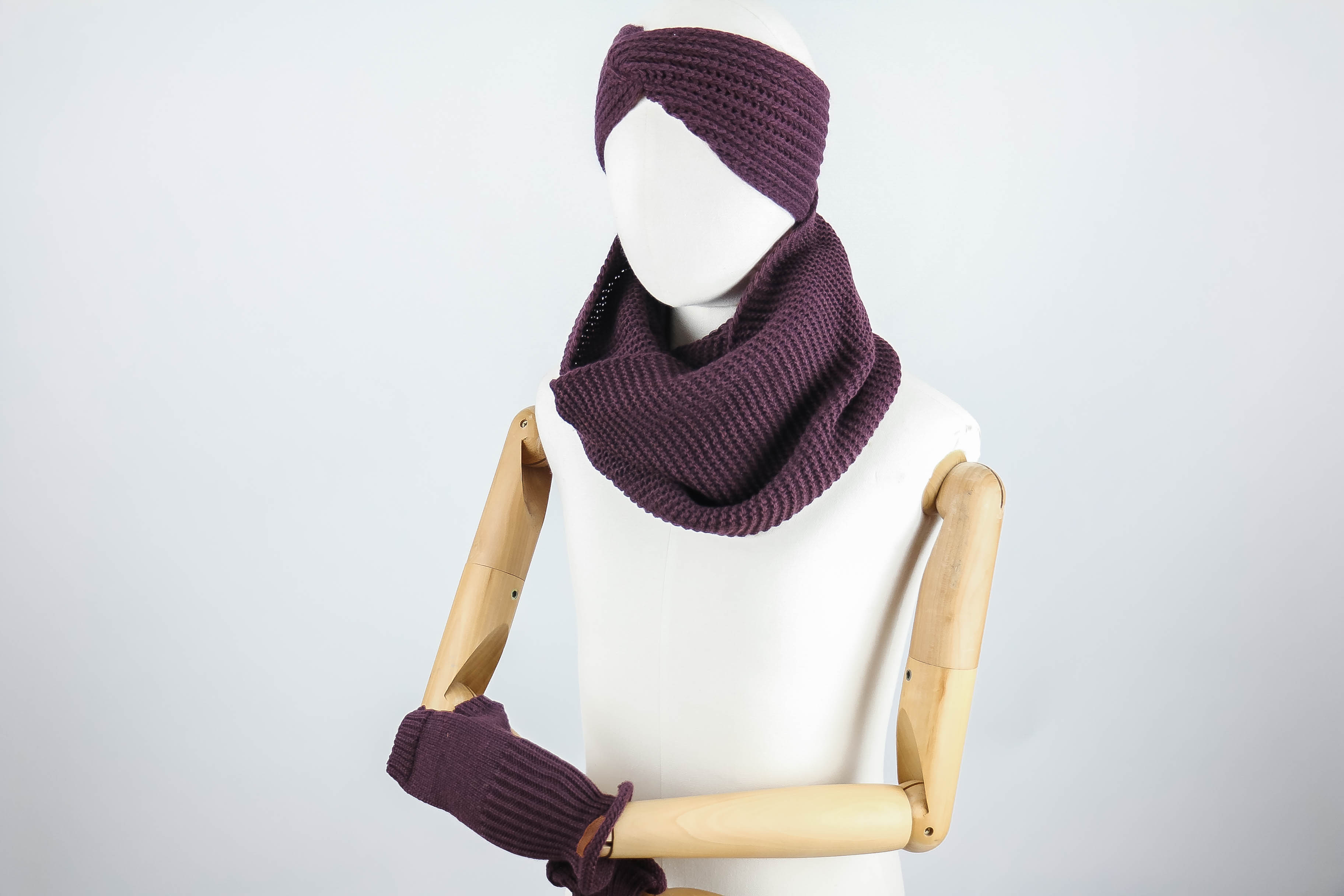 Handstulpen Cleo Aubergine