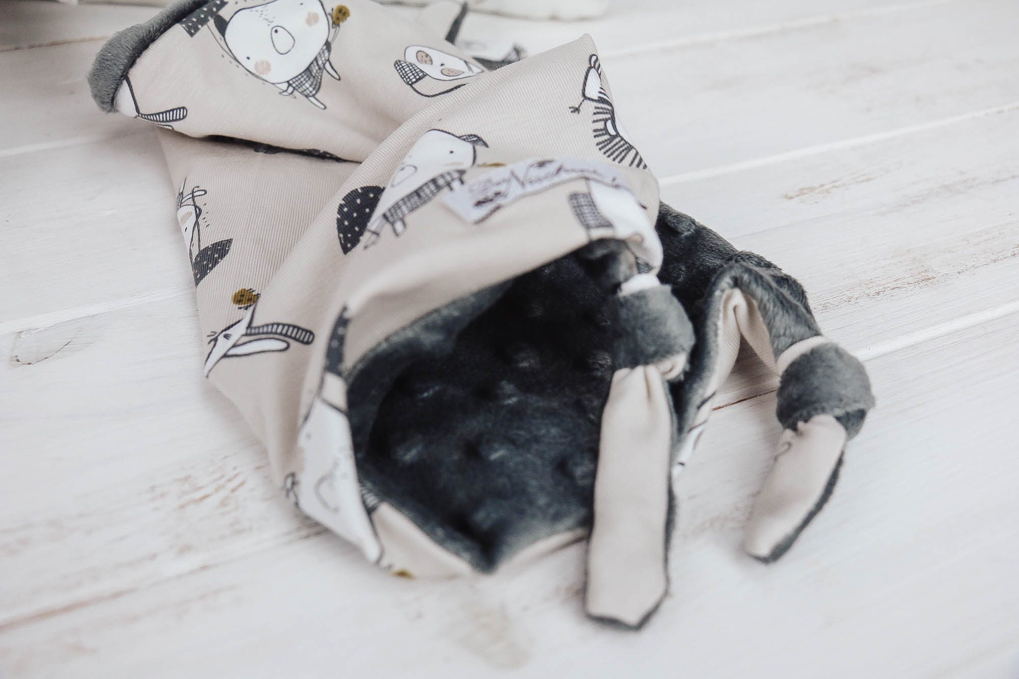 IMG_8344 Schmusetuch Tiere natur/grau