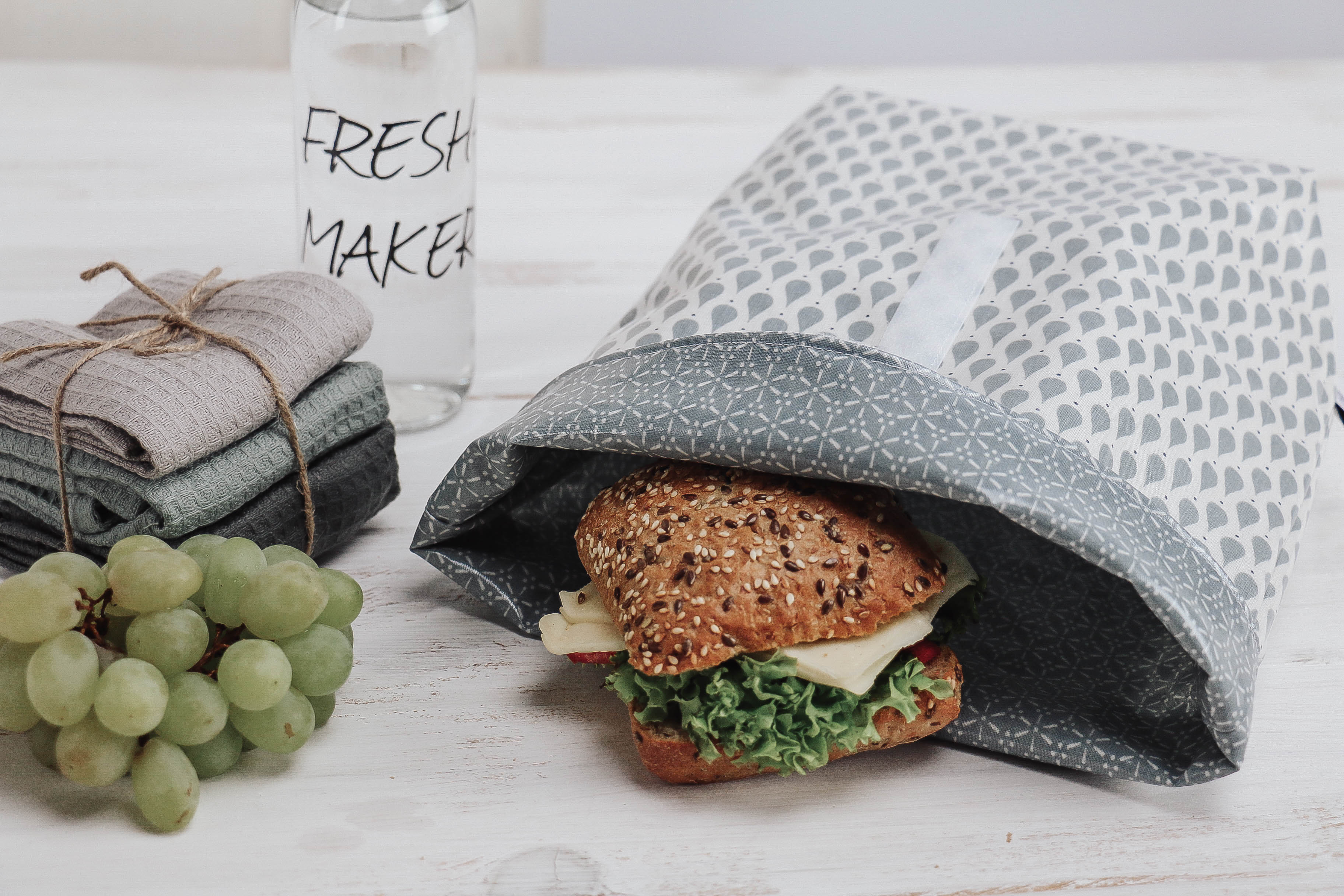 Lunchbag Tropfen blau