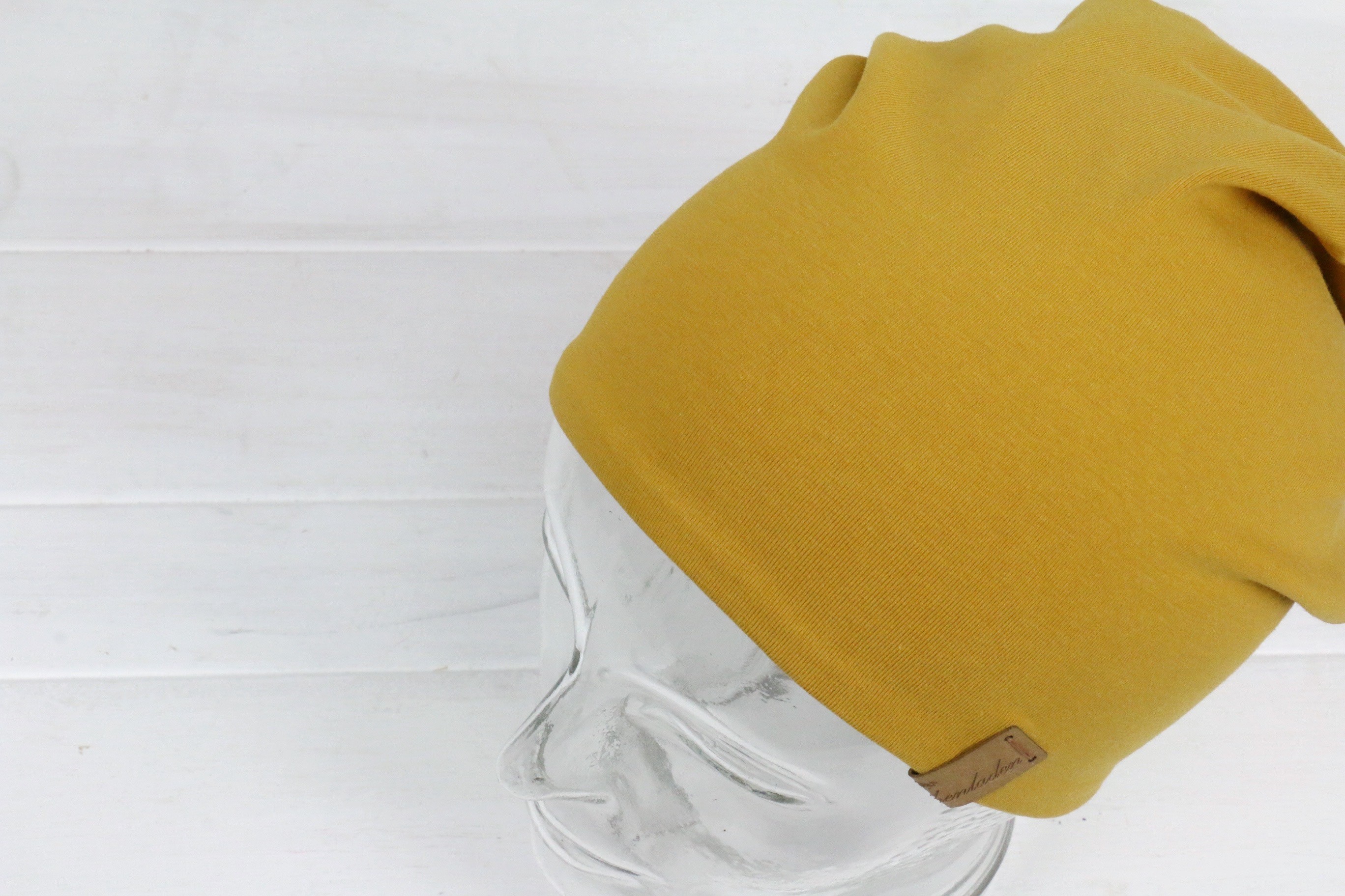 Haube-Sterne-1-3 Jersey Haube Sterne antrazith/mustard