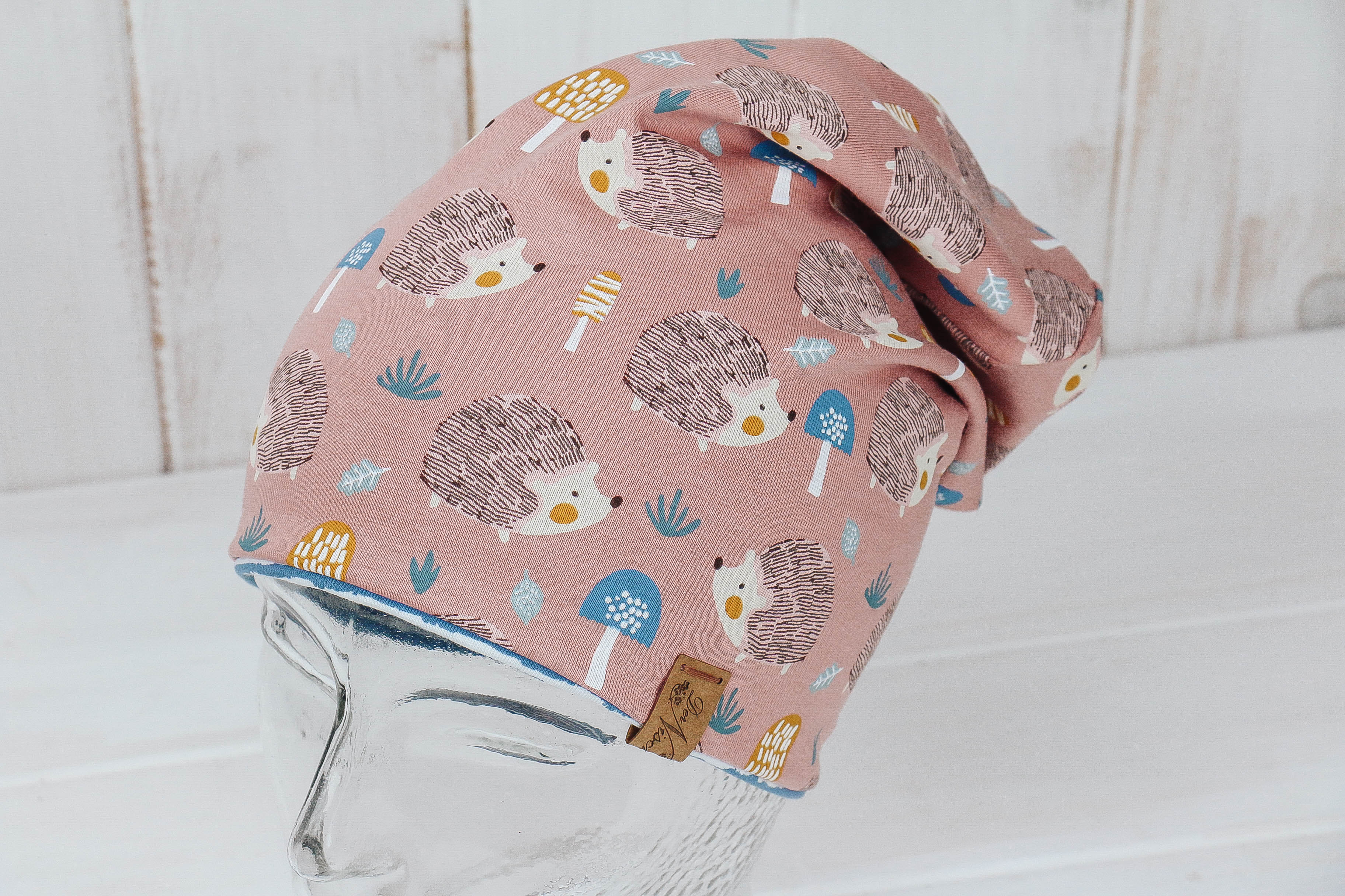 IMG_9529 Jersey Haube *Igel altrosa/blau*