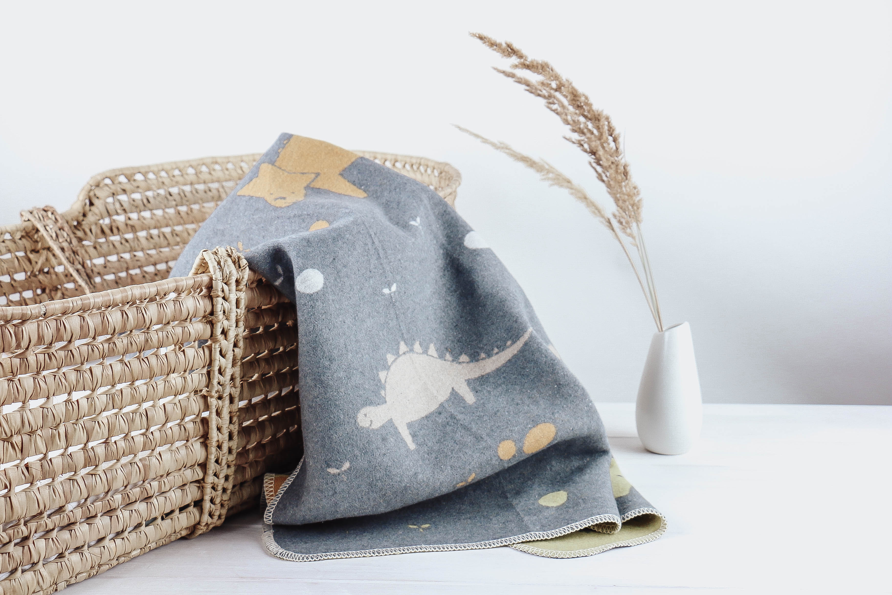 Nischenladen-55zoMNP8eXXNHfE Babydecke Dinosaurier grau