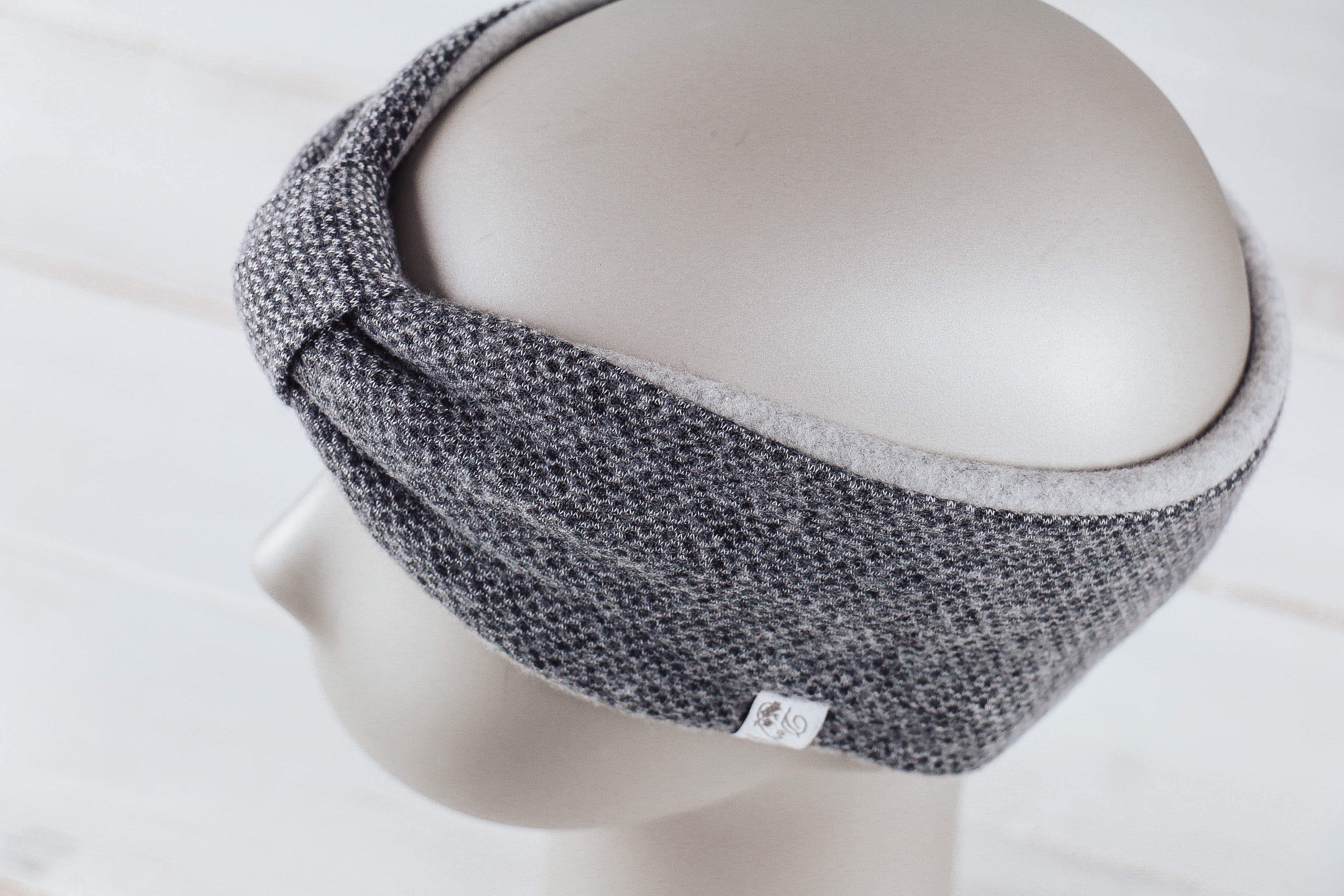 Stirnband mit Schlaufe dunkelgrau