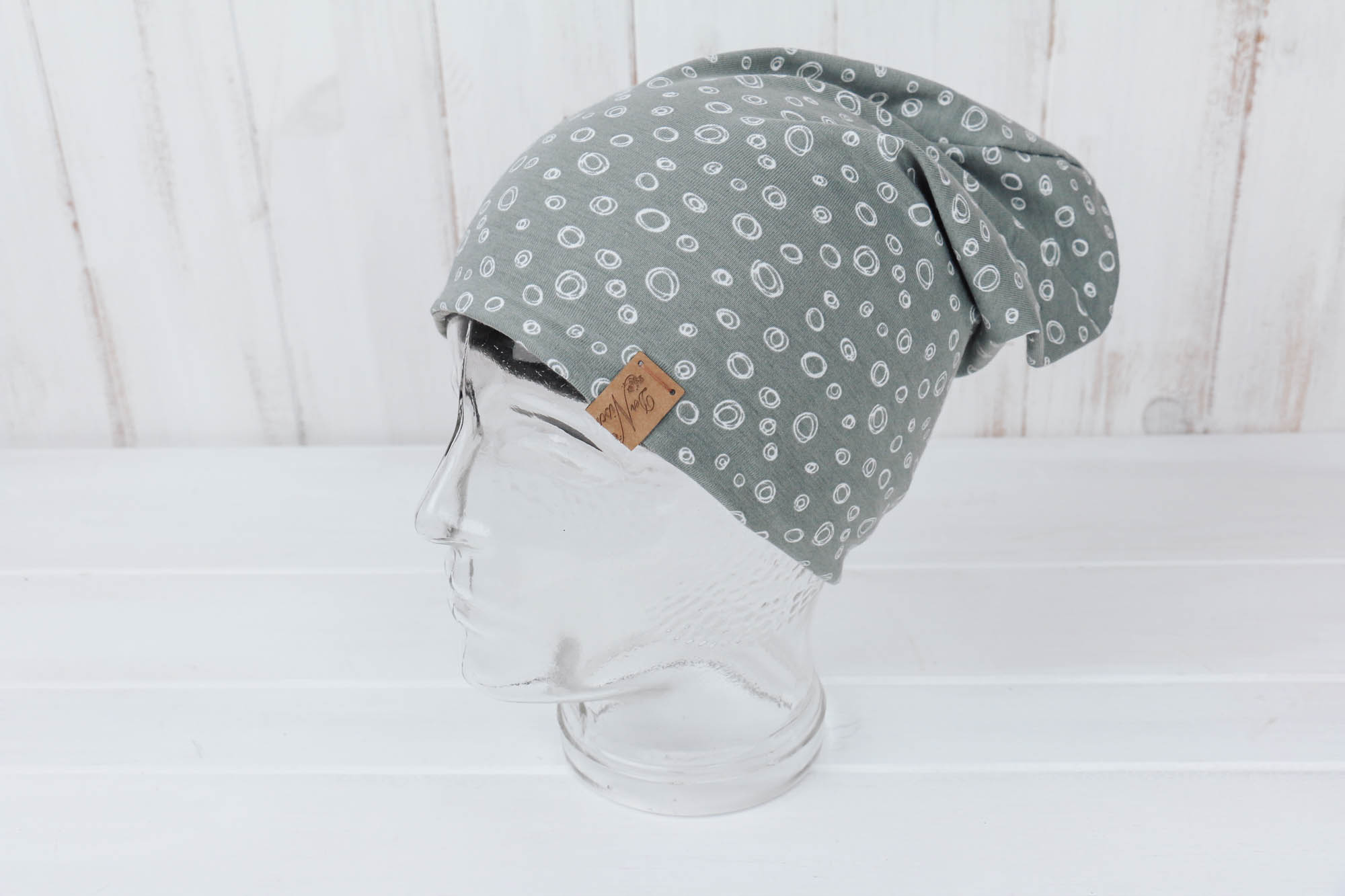 Jersey Haube Kreise *mint*