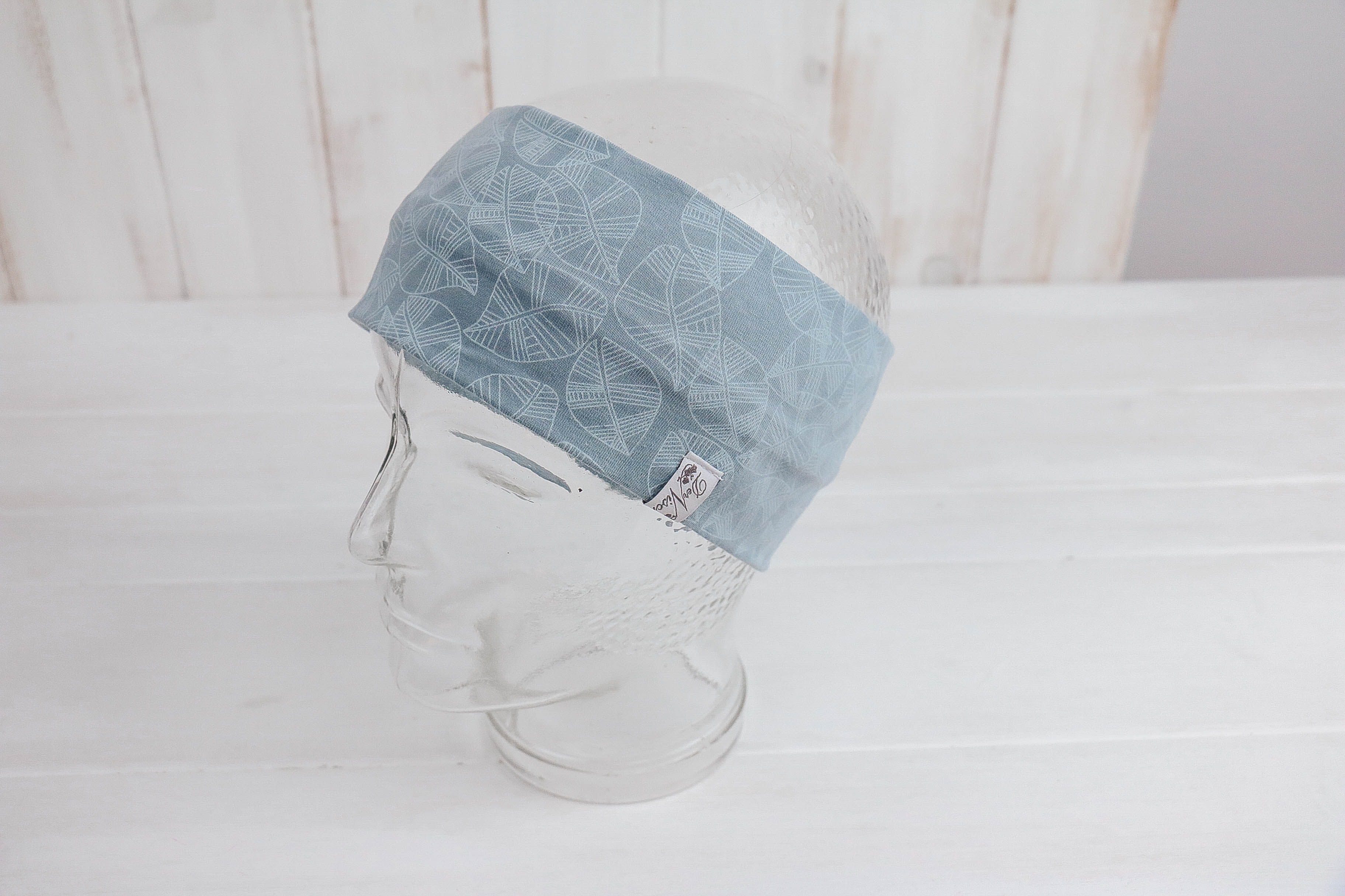 IMG_9172 Jersey Stirnband *Blätter blau*