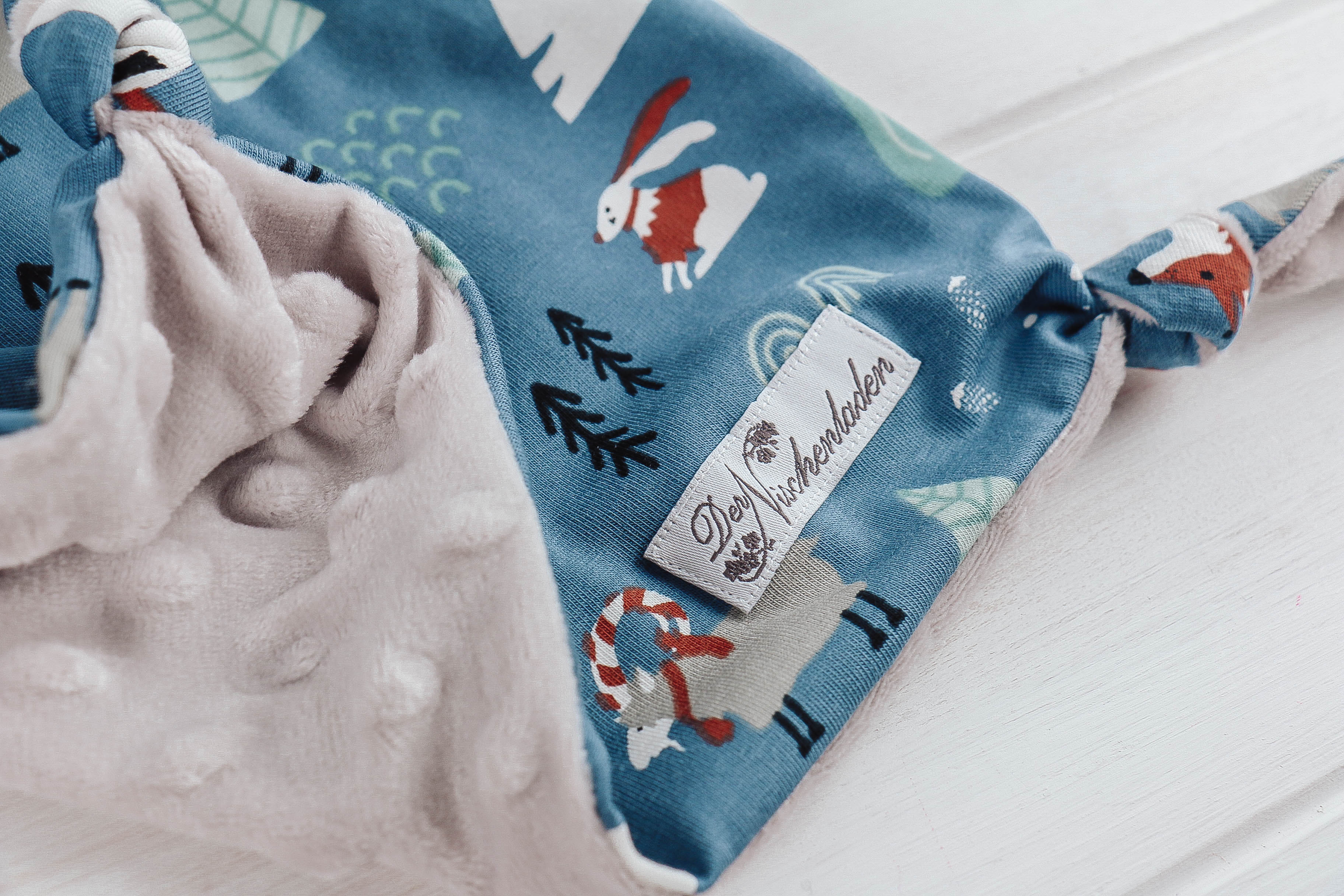 Nischenladen-15GYDKtYaM37JK8 Schmusetuch Tiere blau