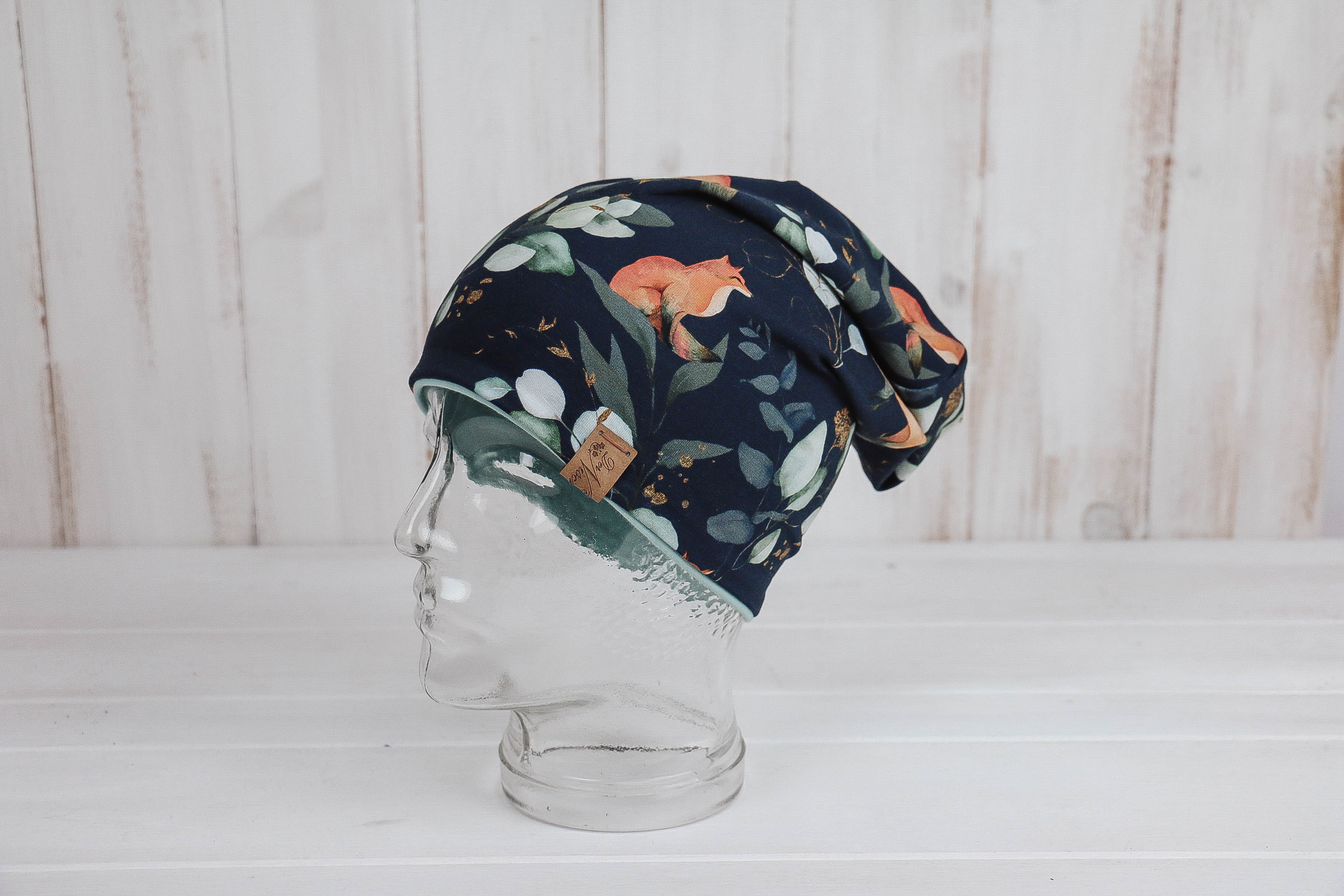 Jersey Haube *Fox navi/mint*