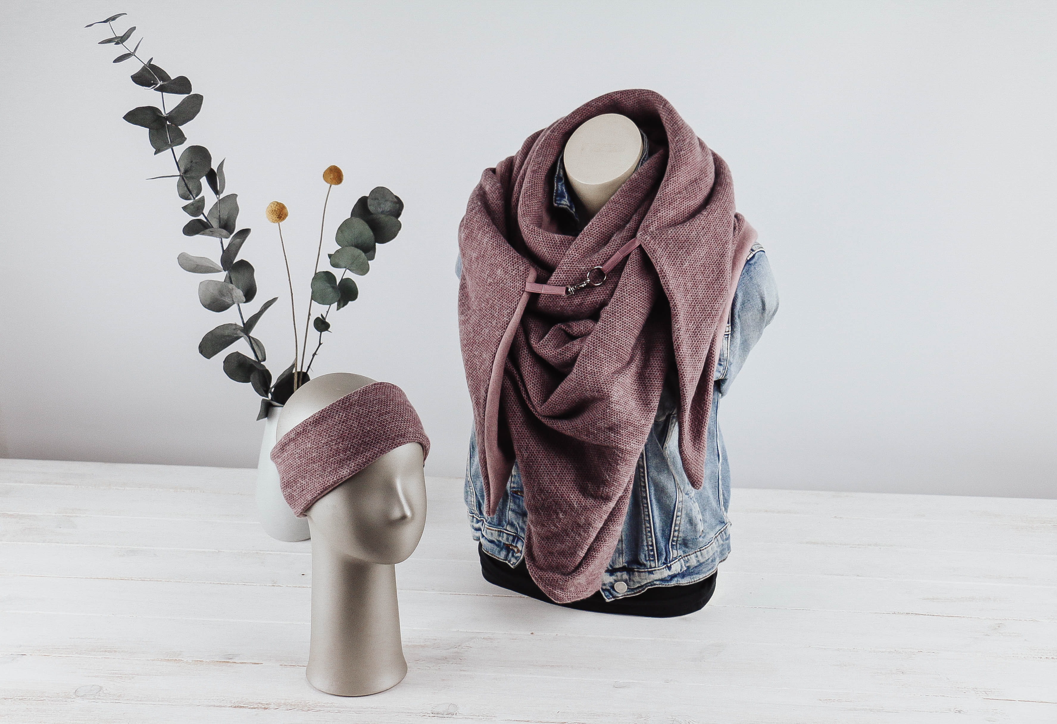 Stirnband gerade bordeaux