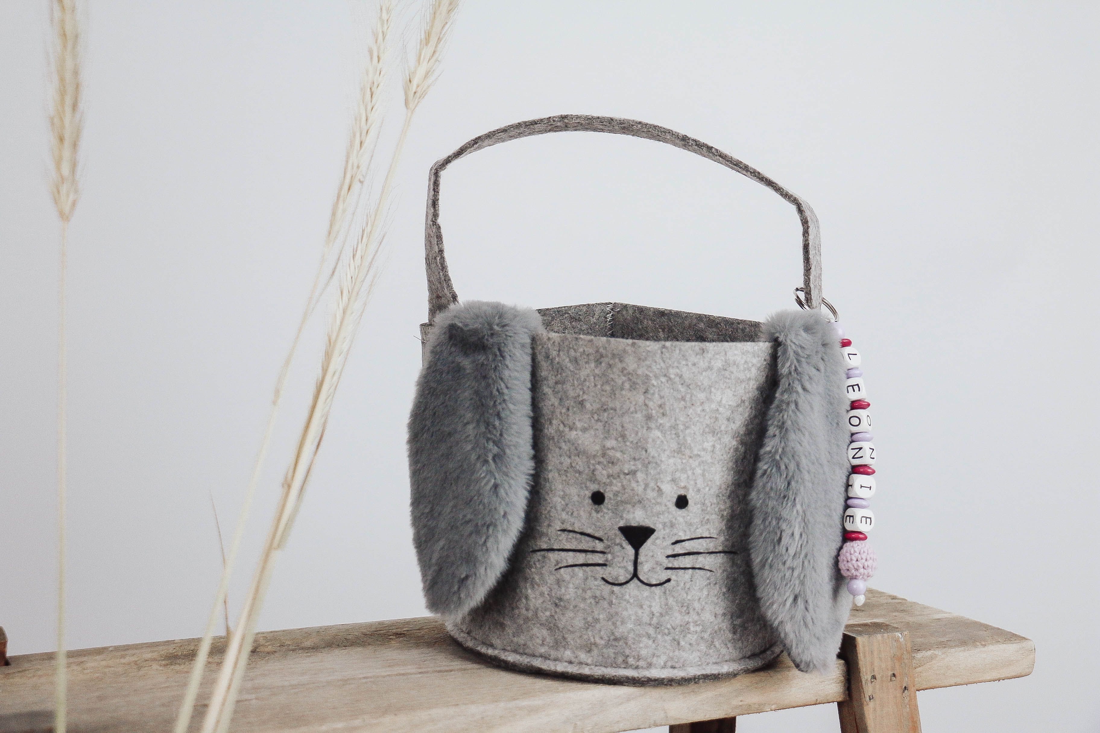 IMG_9824 Osterkörbchen - Filz grau