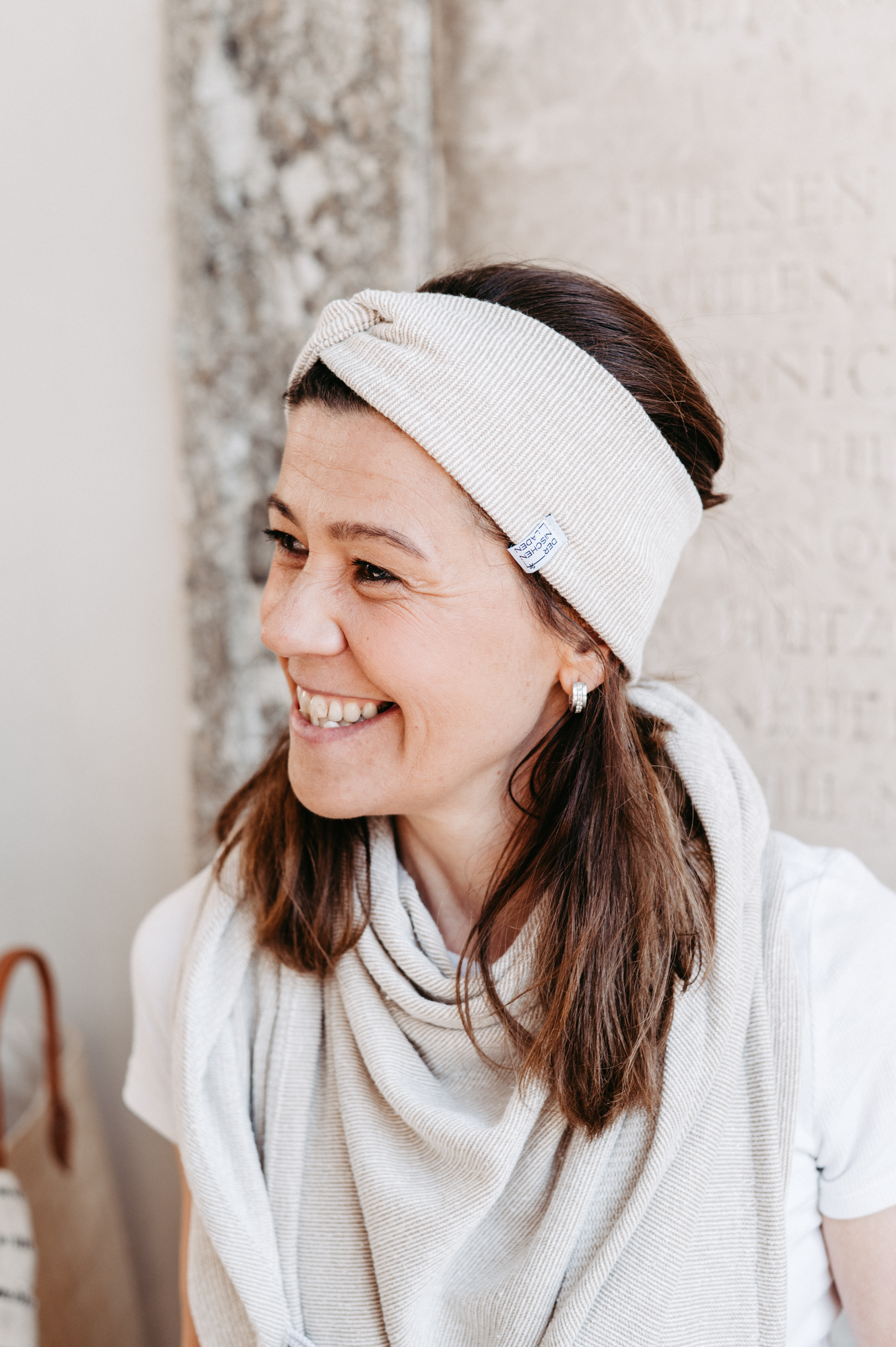 Stirnband gedreht beige Stirnband gedreht beige