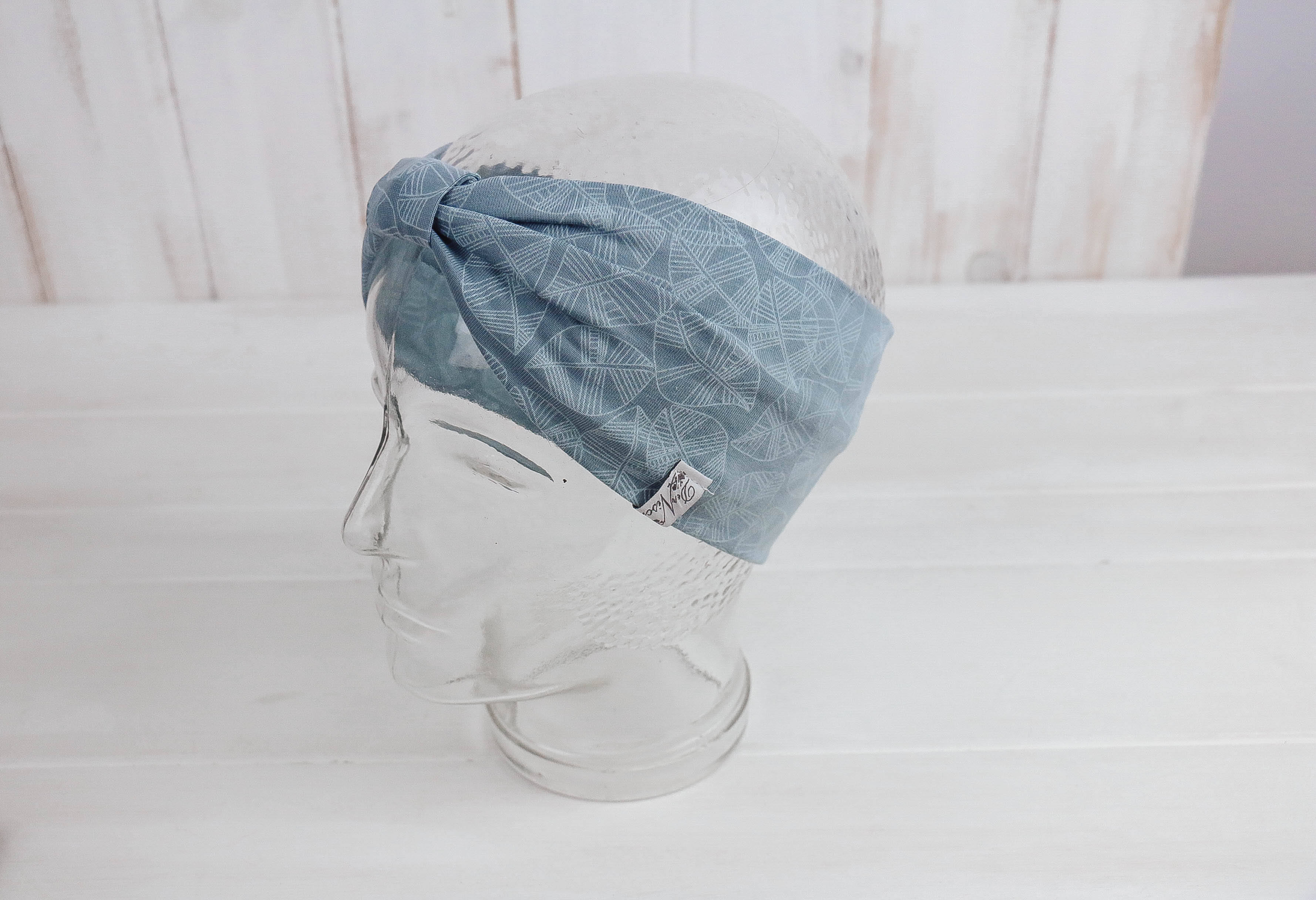 IMG_9170 Jersey Stirnband *Blätter blau*