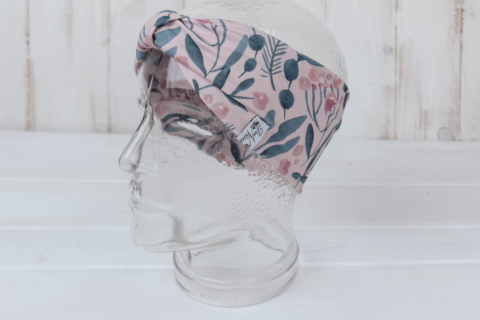 Jersey Stirnband Blatt & Blüte *altrosa*