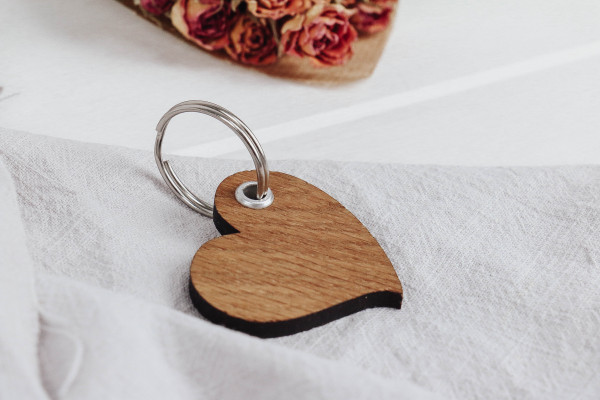 Schlüsselanhänger *Herz* Holz